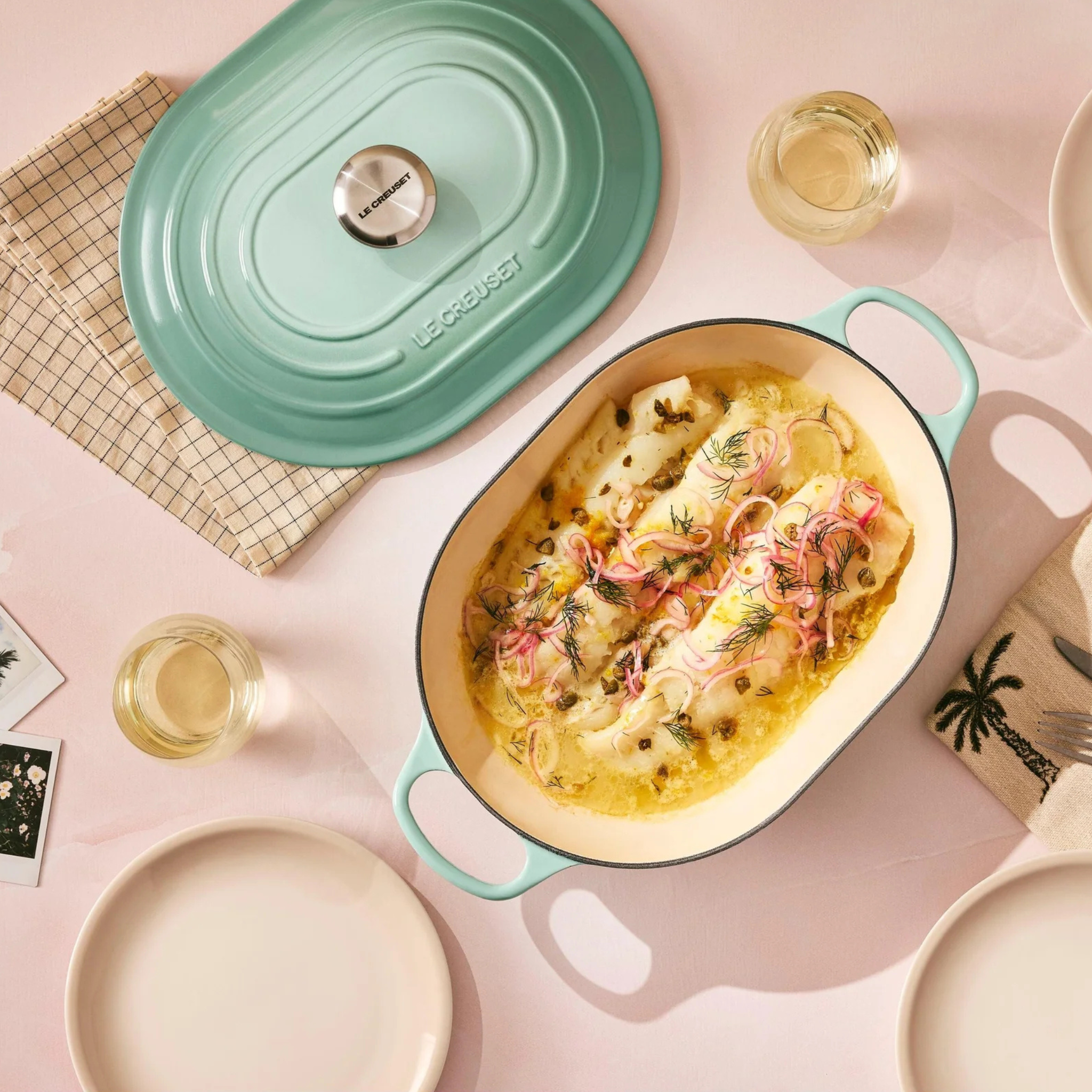 Cocotte oblongue en fonte émaillée Sauge 3,4 L – Le Creuset