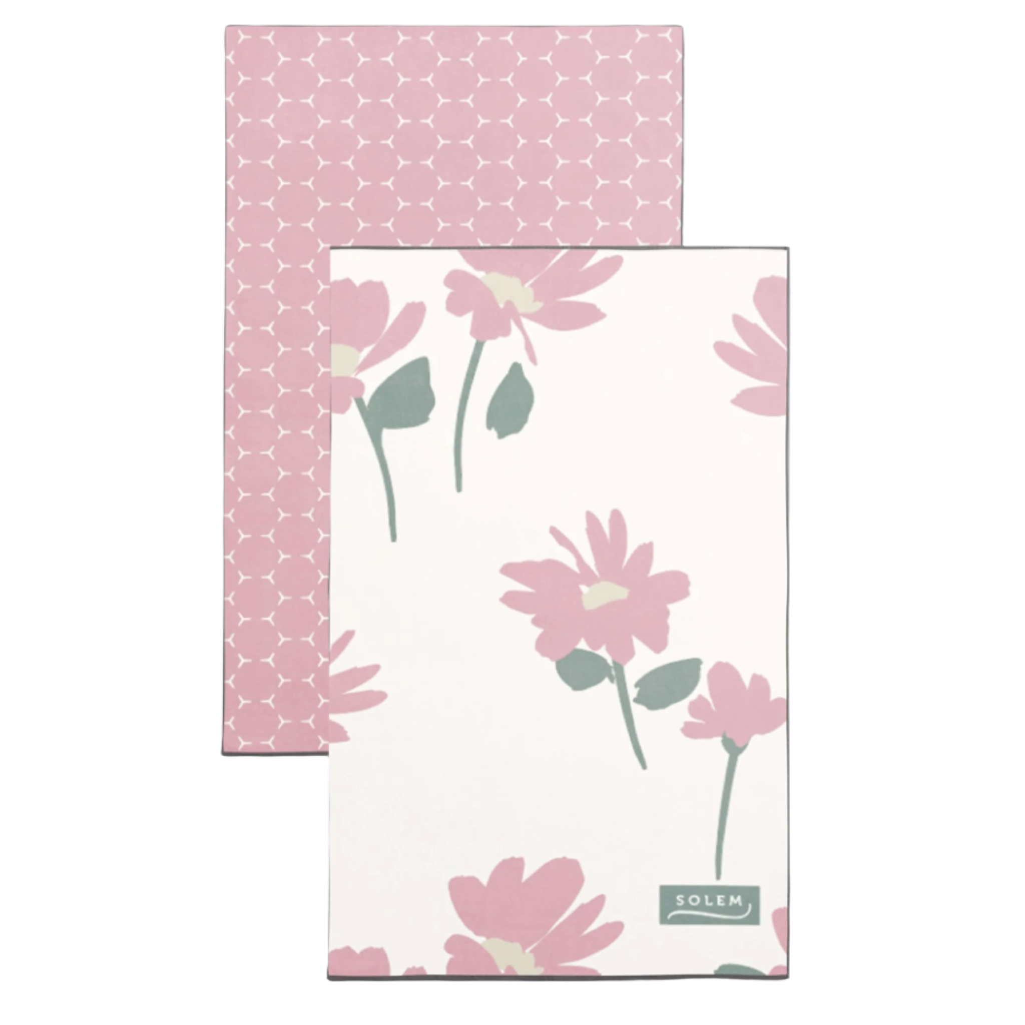 Ensemble de 2 serviettes à main Marguerite en brise Beige - Solem