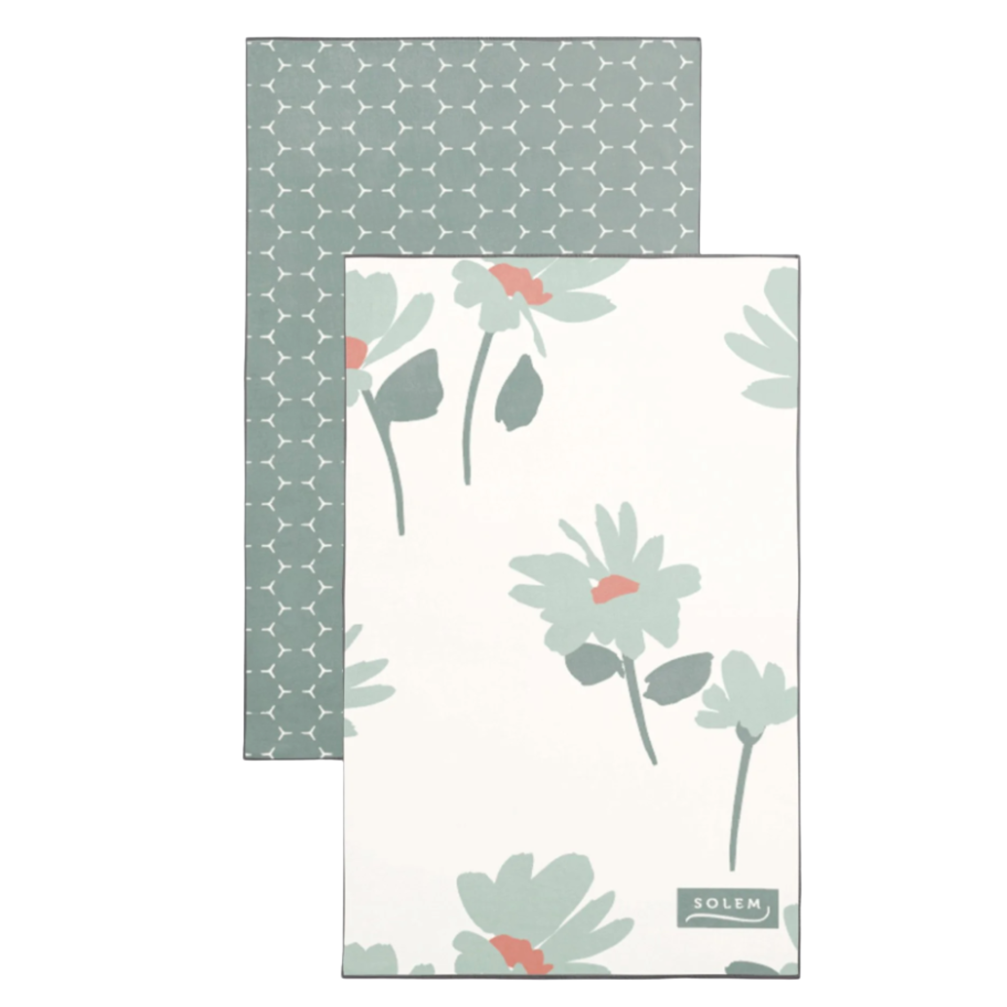 Ensemble de 2 serviettes à main en microfibre Collection Marguerite Sauge - Solem