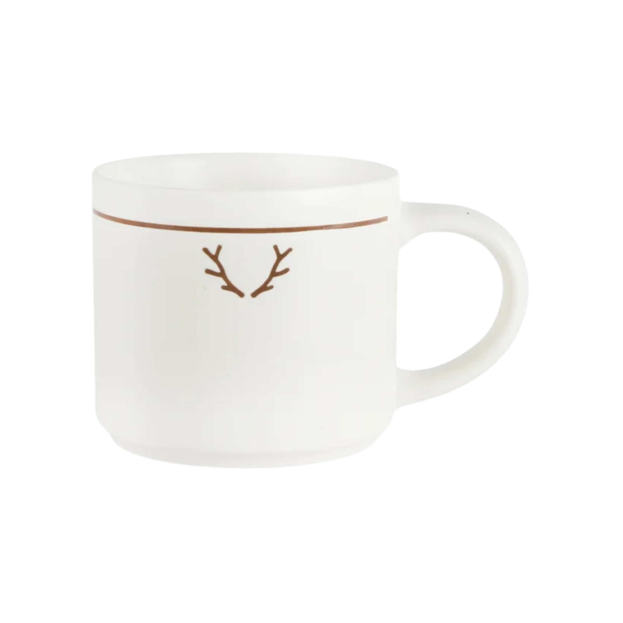 Tasse blanche avec bois de cerf 475 ml