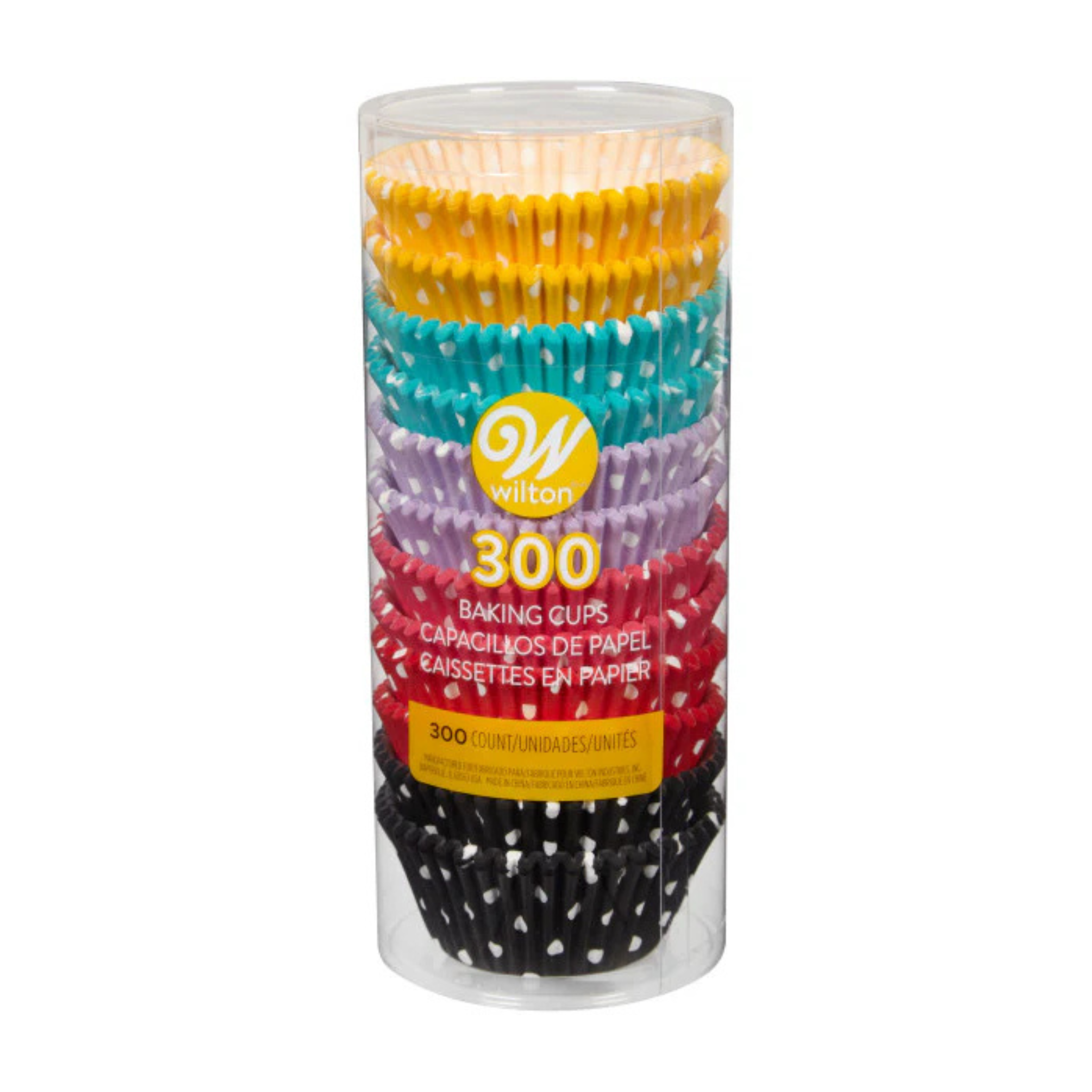 Ensemble de 300 caissettes à cupcake à pois assorties – Wilton