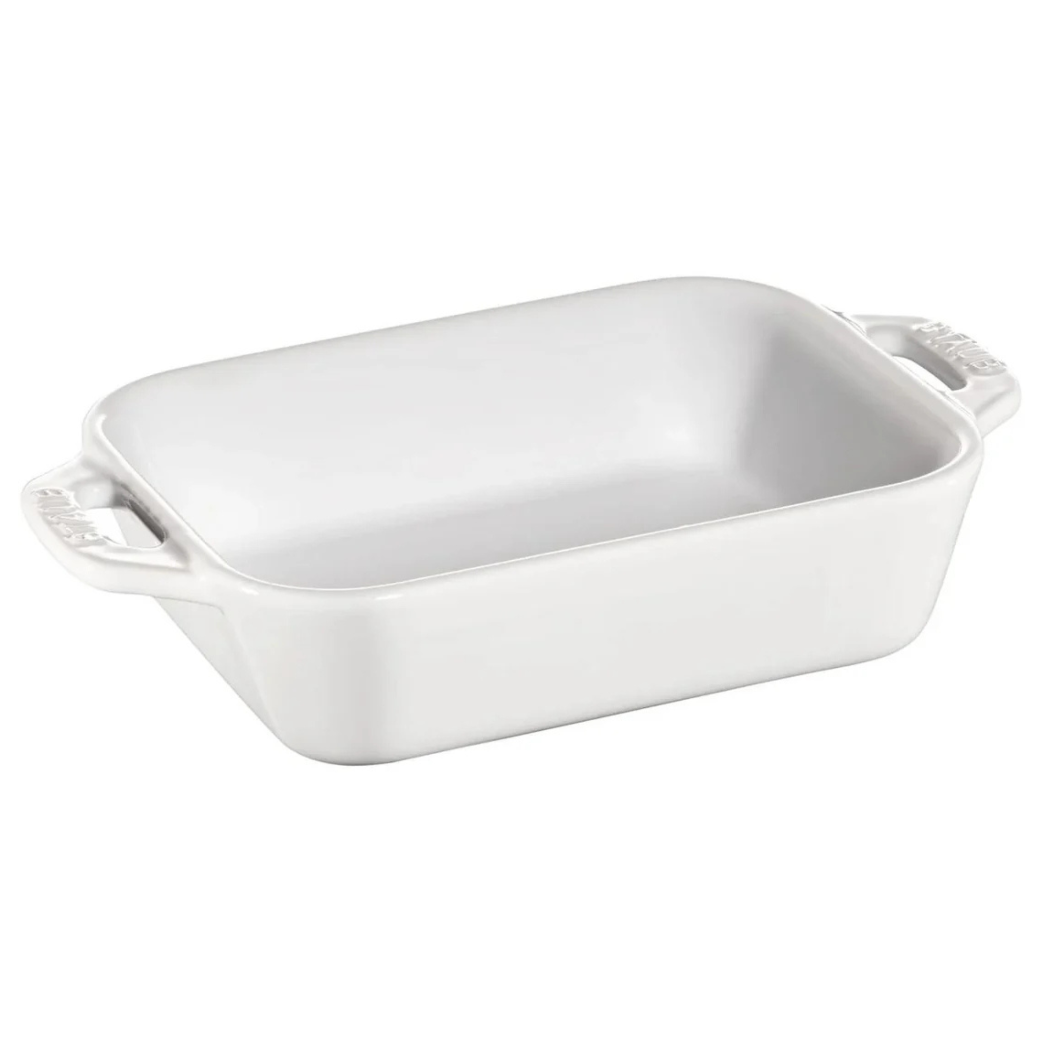 plat à gratin individuel Staub blanc vue complète