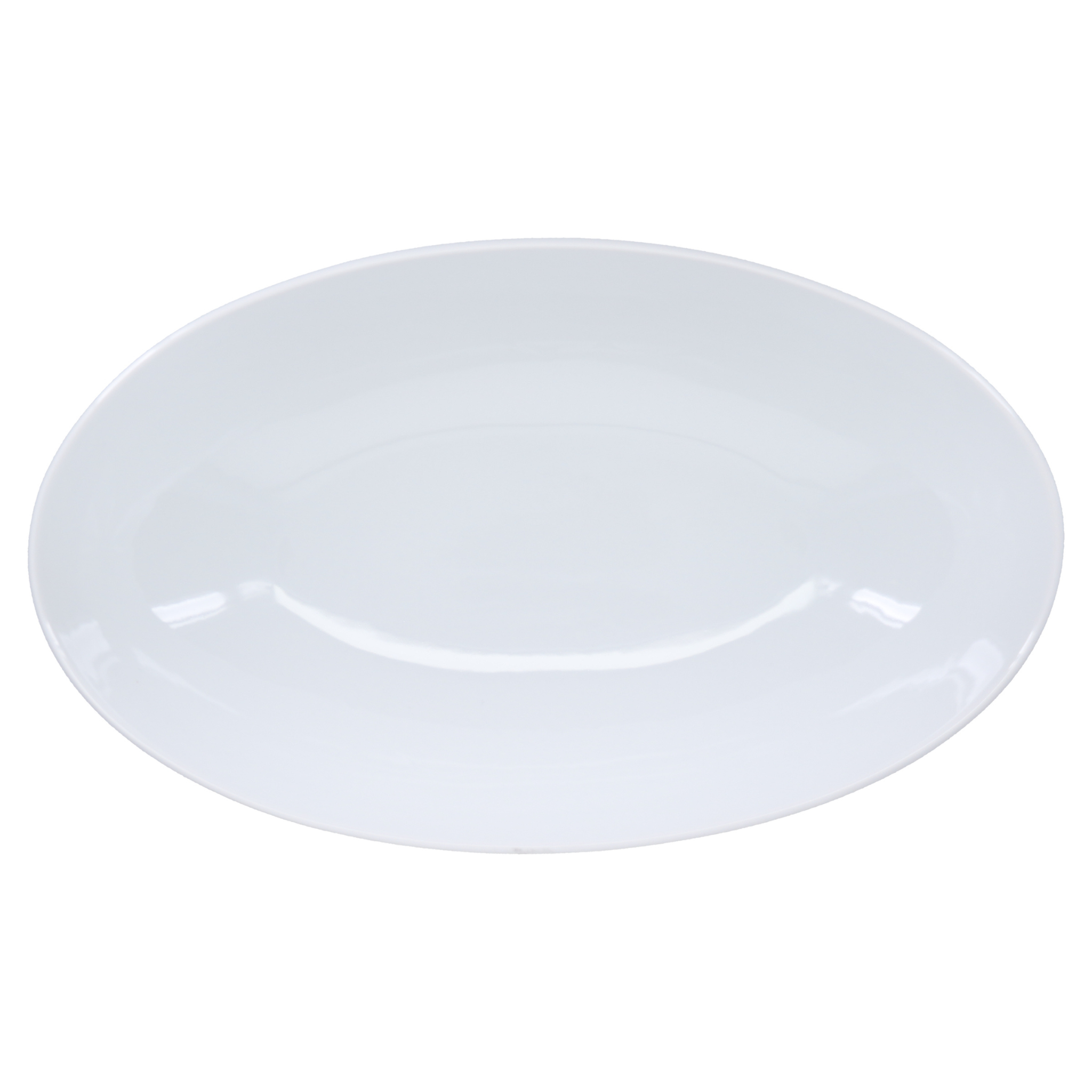 Bol de service oval en porcelaine Blanc 38x27cm - BIA