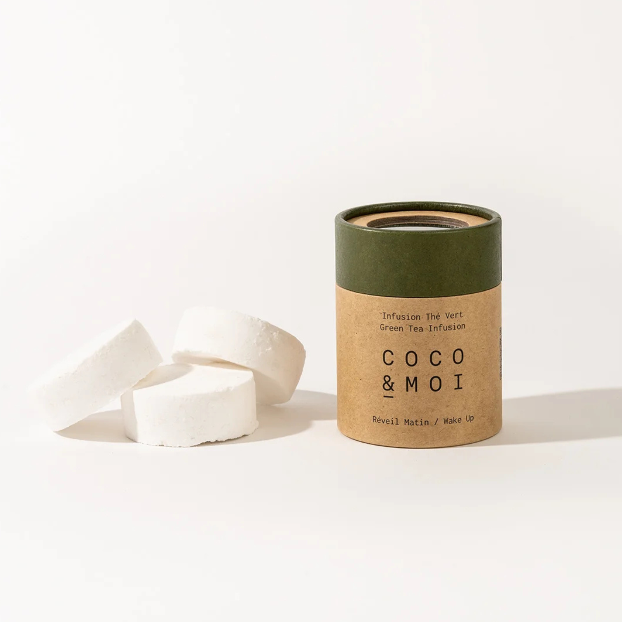 Set of 3 Green Tea Infusion Shower Steamers 48g - Coco et Moi