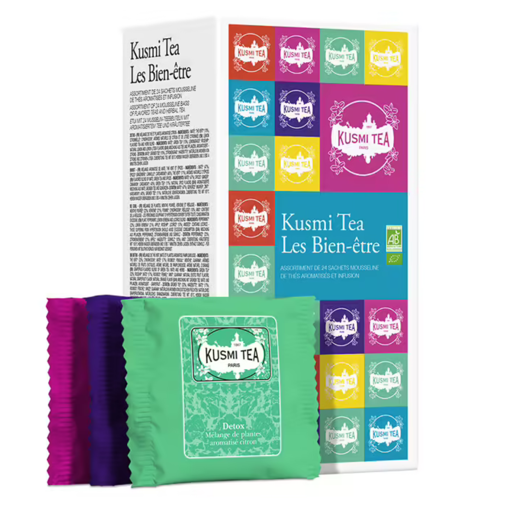 Coffret sélection Bien-Être bio 24 sachets de thé - Kusmi Tea