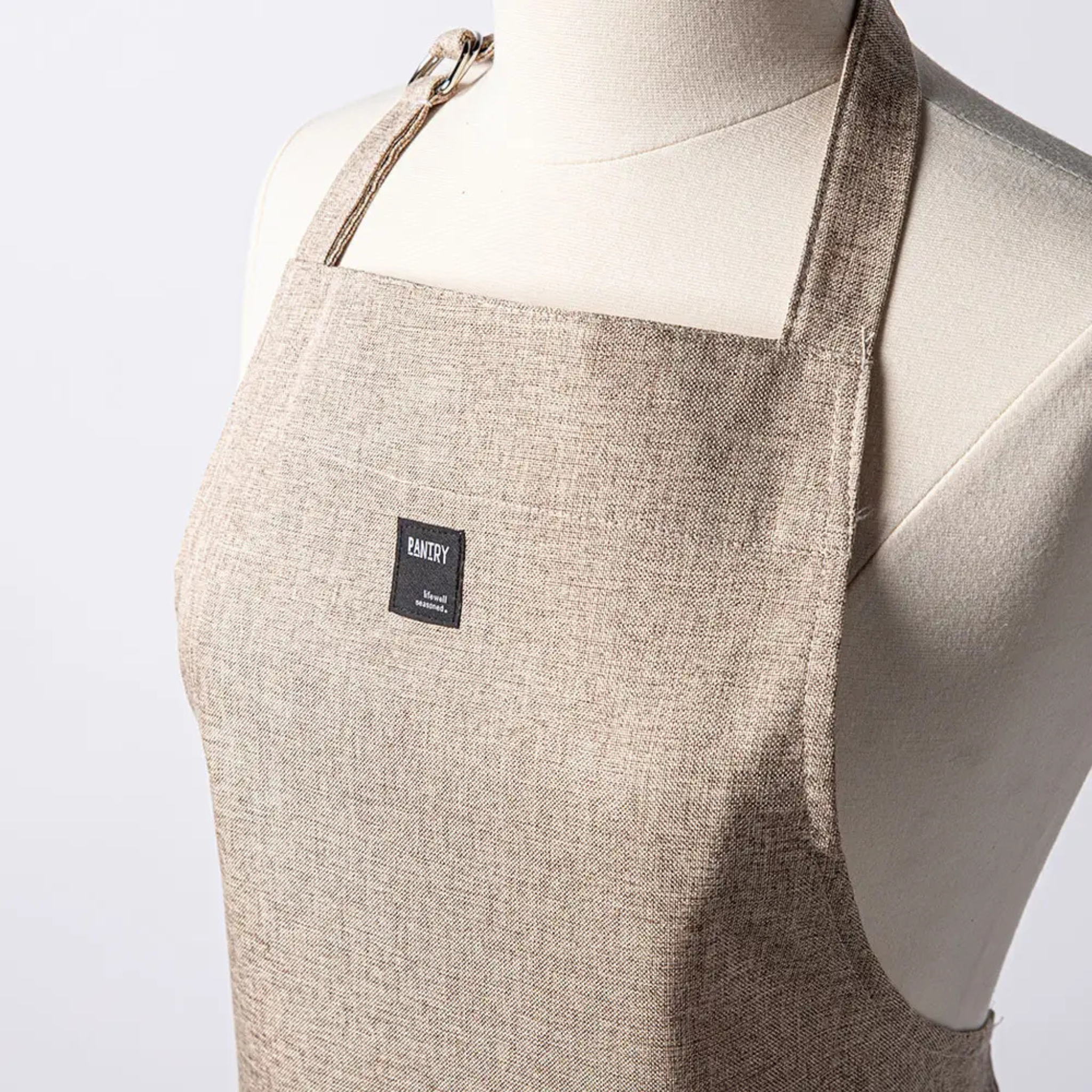 Unisex Beige Chambray Apron with Adjustable Straps - Harman