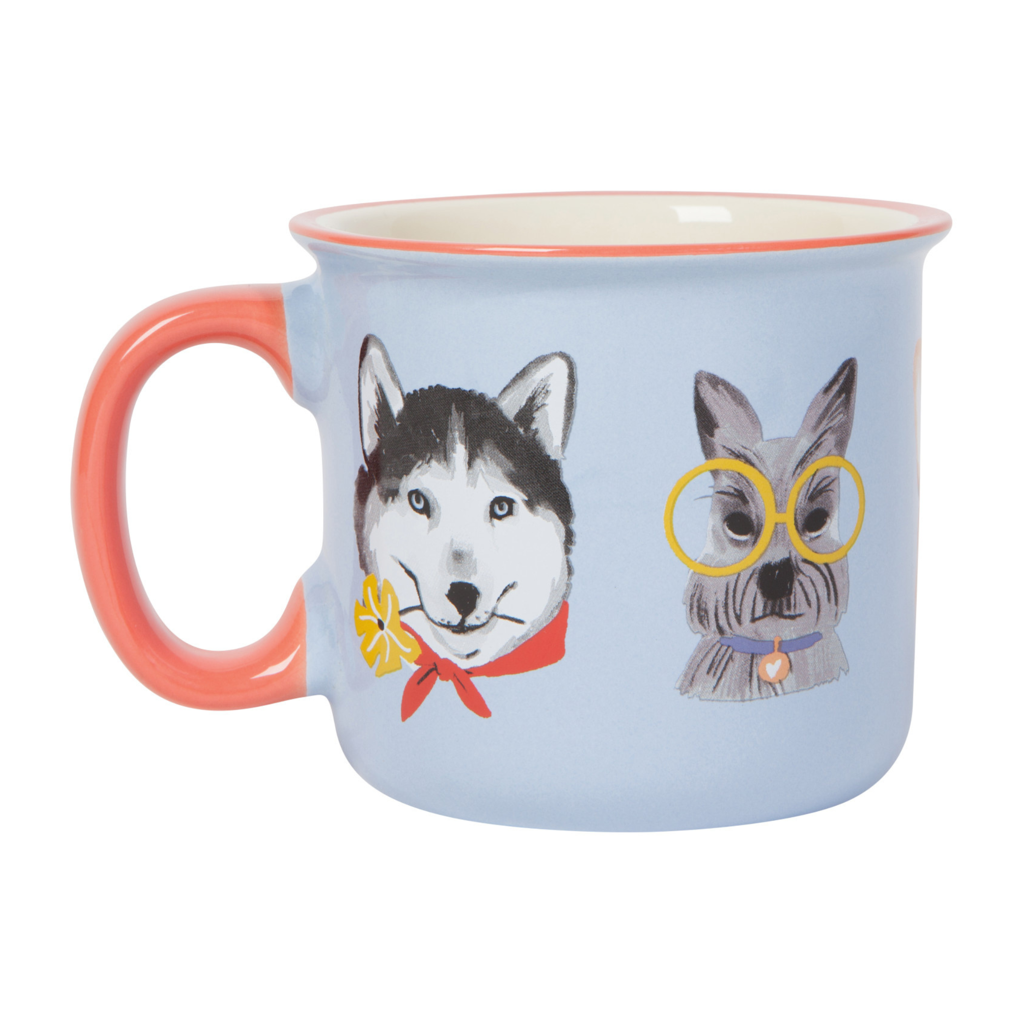 Tasse Bleu pâle avec motif de chiens 20 oz - Danica