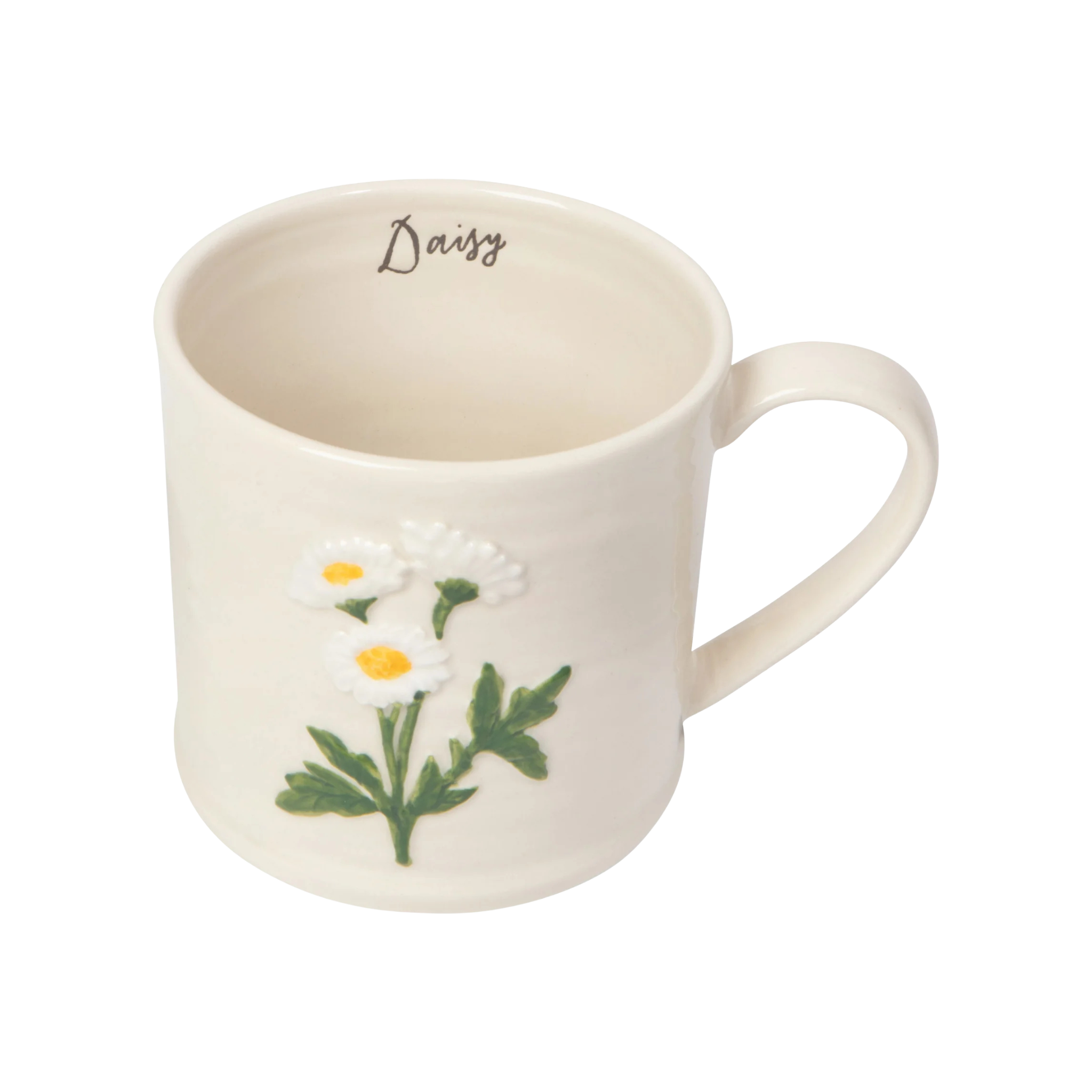 Tasse en grès avec marguerite en relief 473 ml - Danica