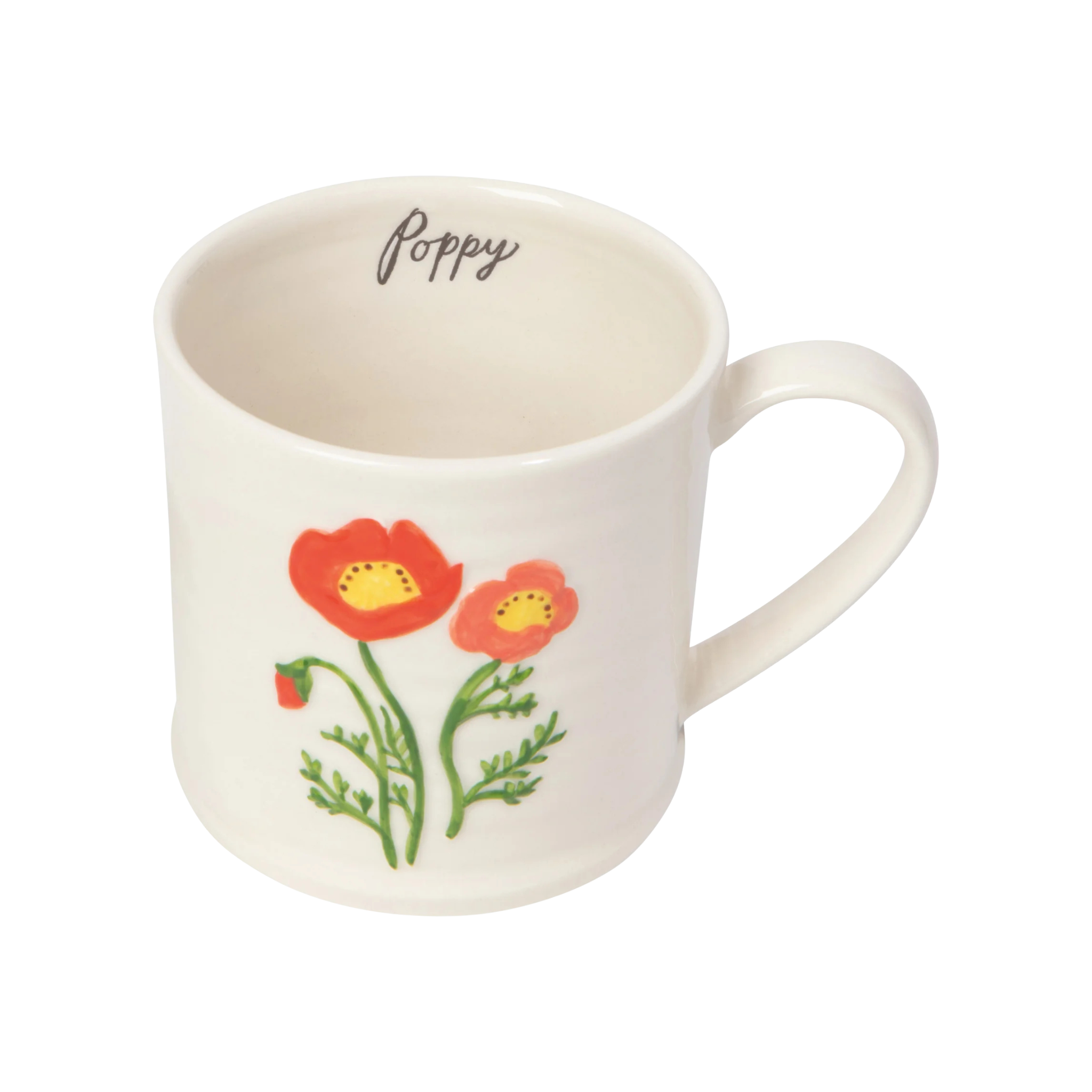 Tasse en grès avec coquelicot en relief 473 ml - Danica