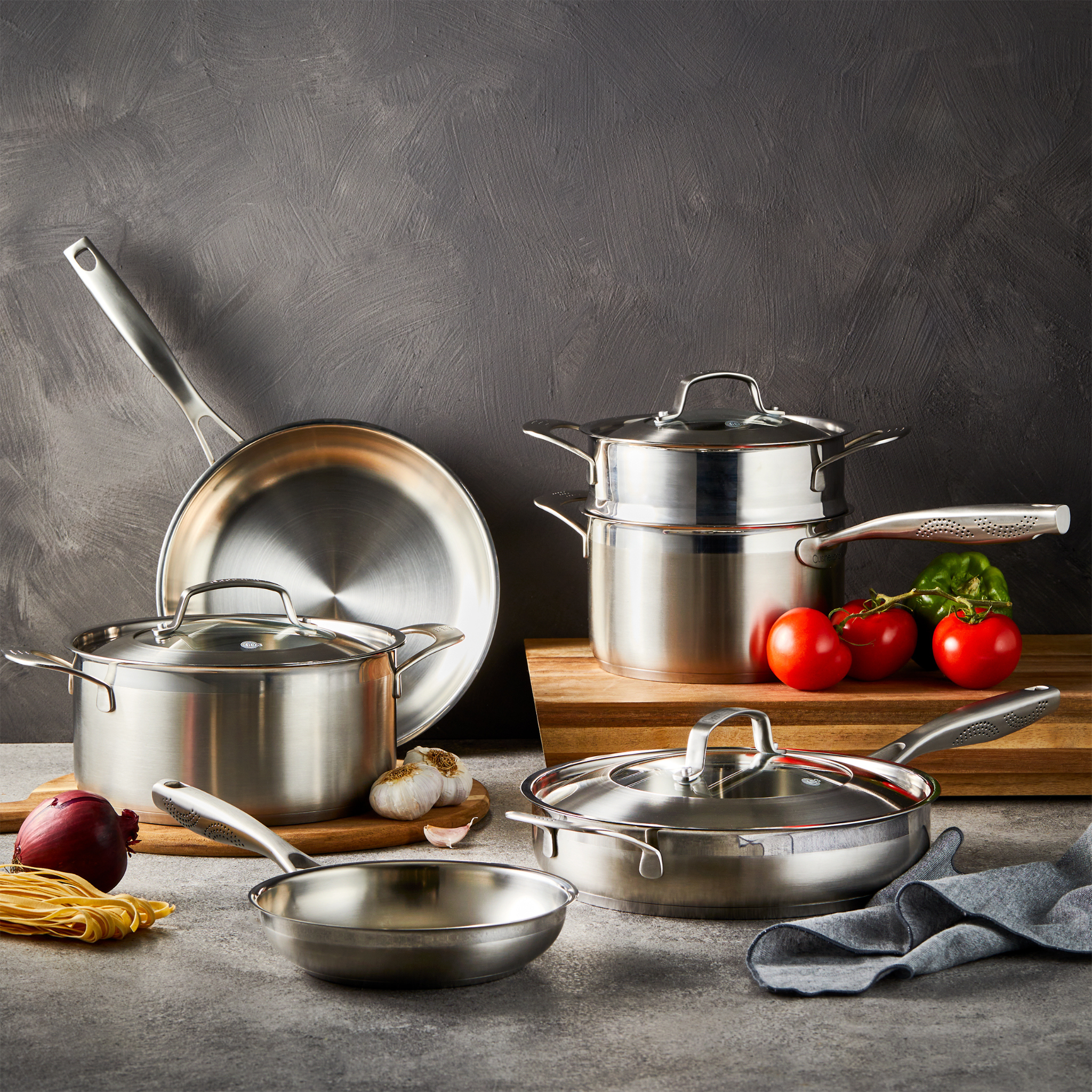 Batterie De Cuisine Induction Qdesign 3 Poêles Anti-Adhésives 20/24/28cm - Sans PFOA