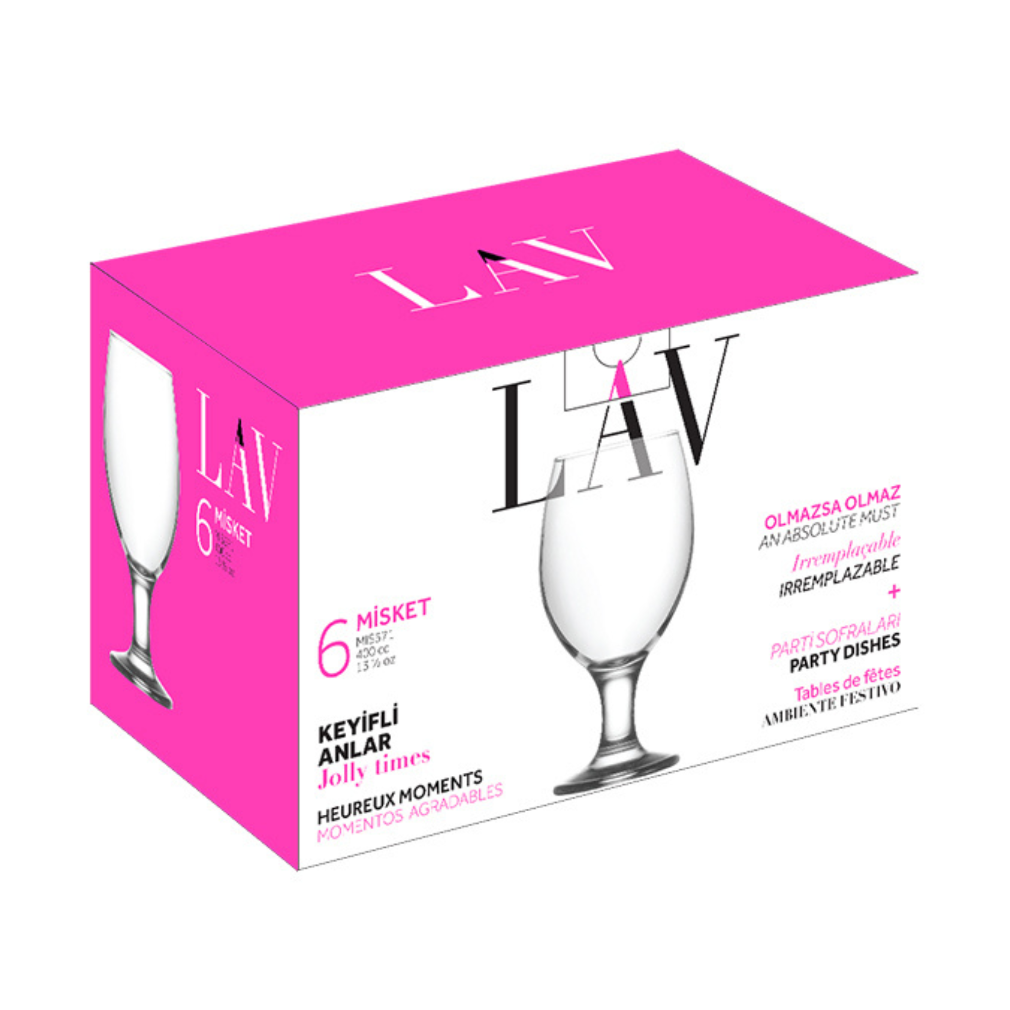 Ensemble de 6 verres Misket 13.5oz