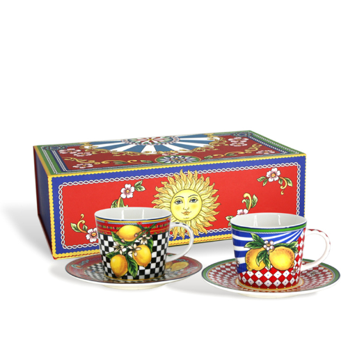 Ensemble de 2 tasses à espresso et sous-tasses Tesoro 100 ml