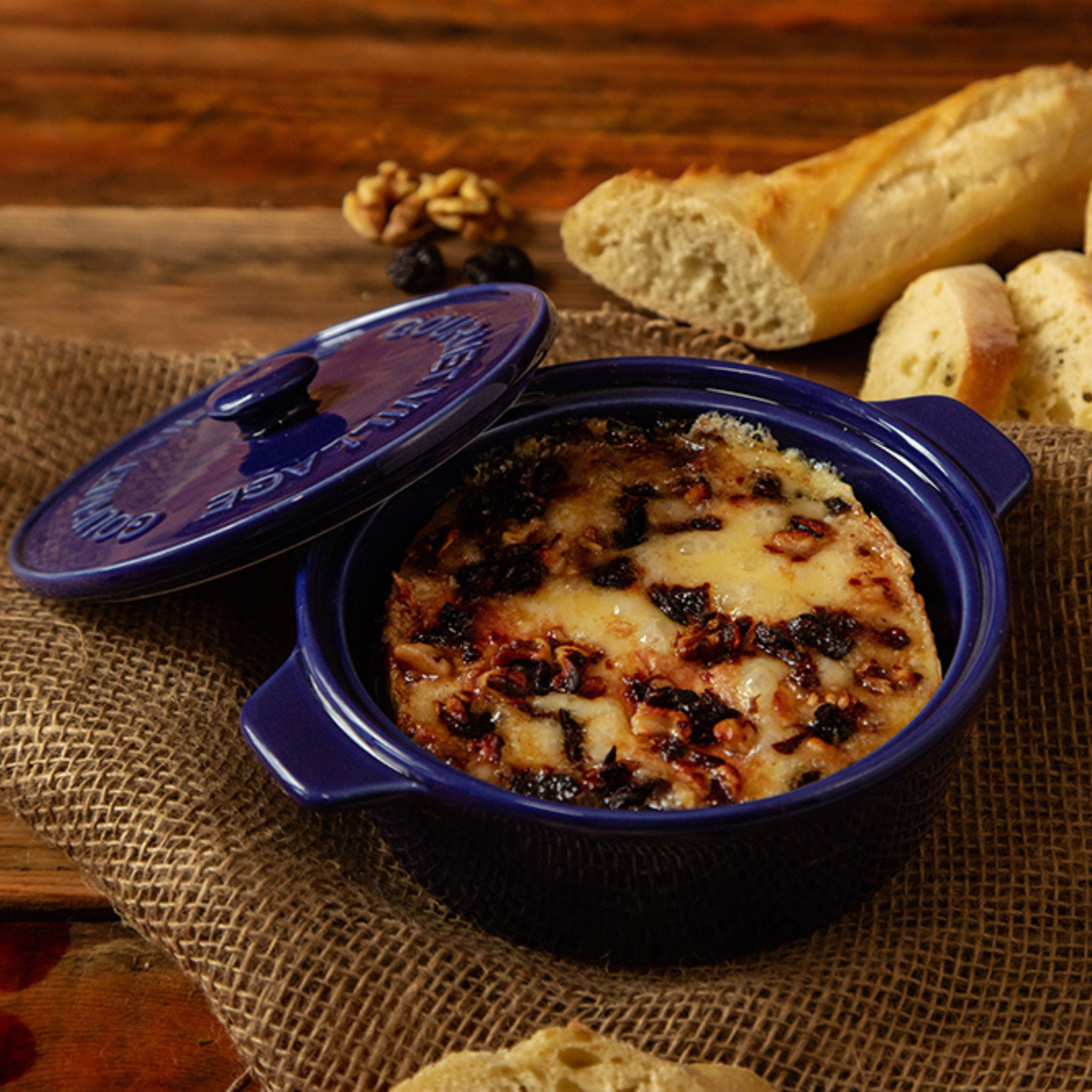 Caquelon en céramique bleu marine 500ml - Gourmet du village