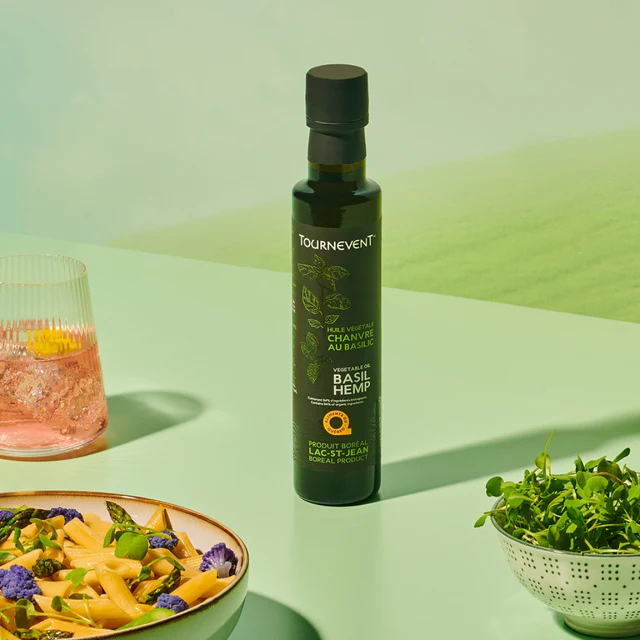 Huile de chanvre au basilic biologique 250 ml – TournevenT