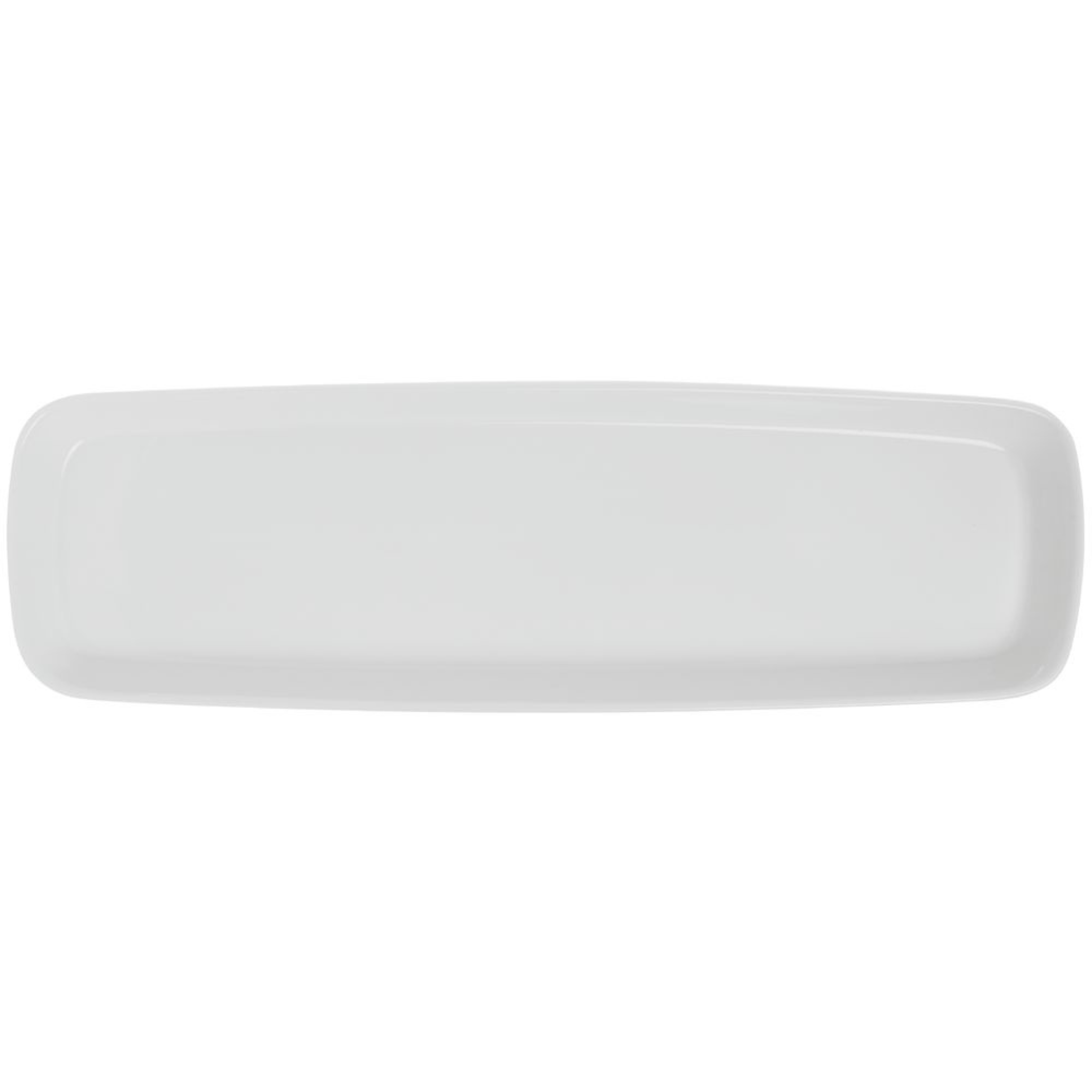 Plateau rectangulaire en porcelaine Blanc 51x16cm - BIA