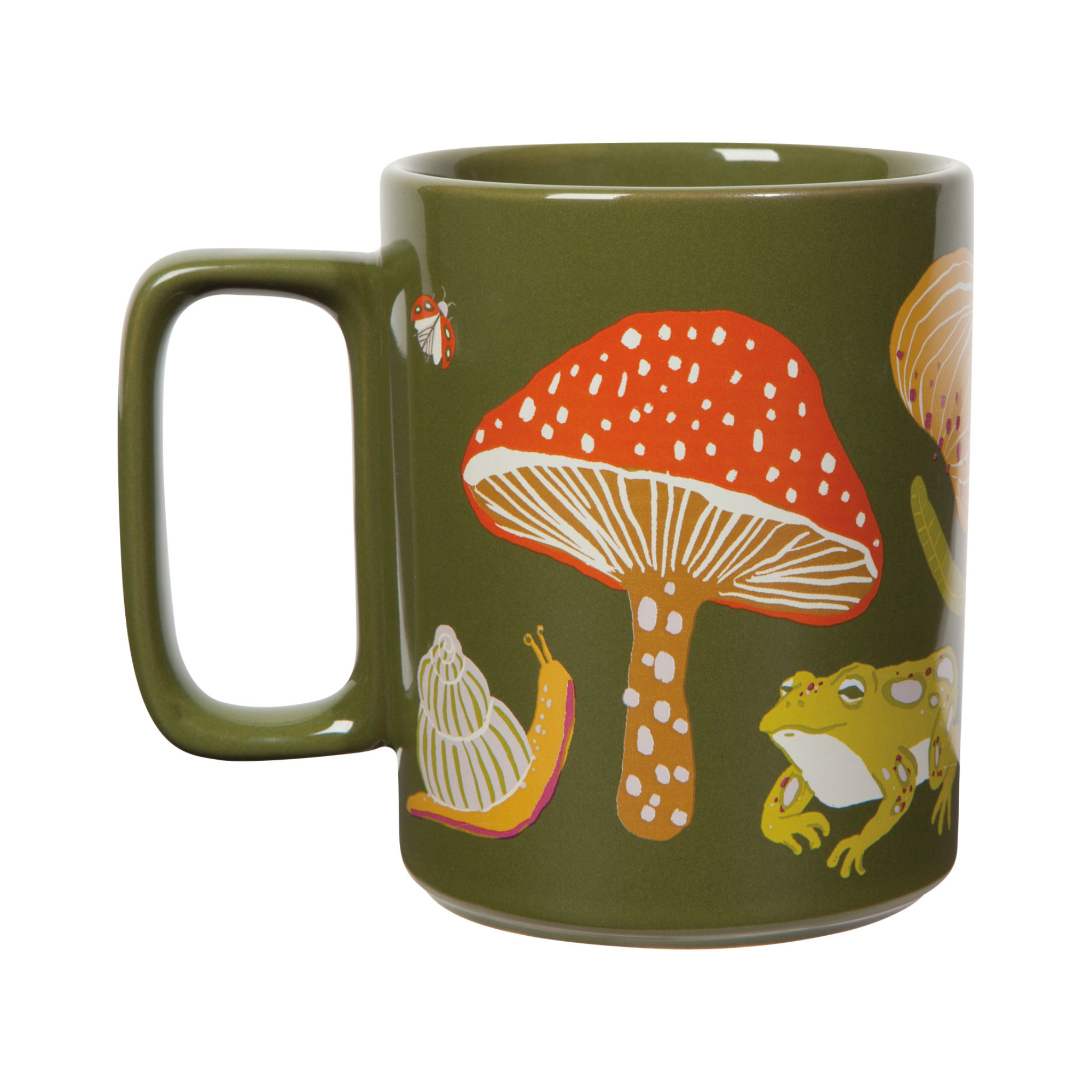 Tasse Verte Kaki avec compagnons du jardin 14 oz - Danica