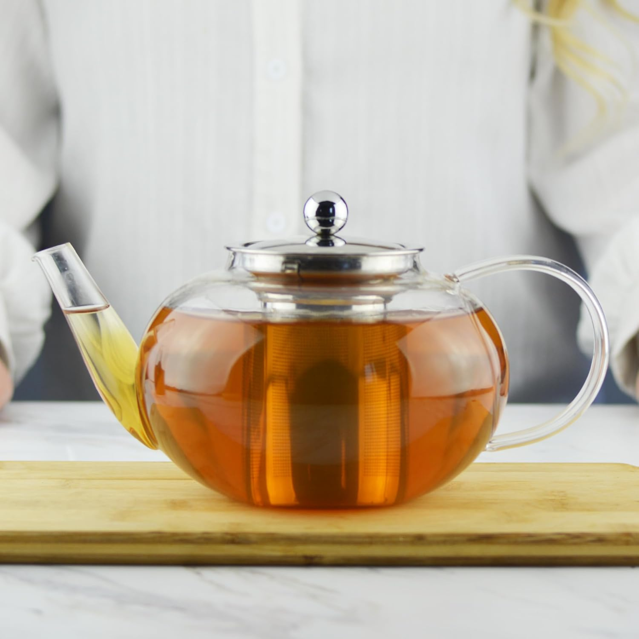 Théière en verre avec infuseur 1250ml - Grosche