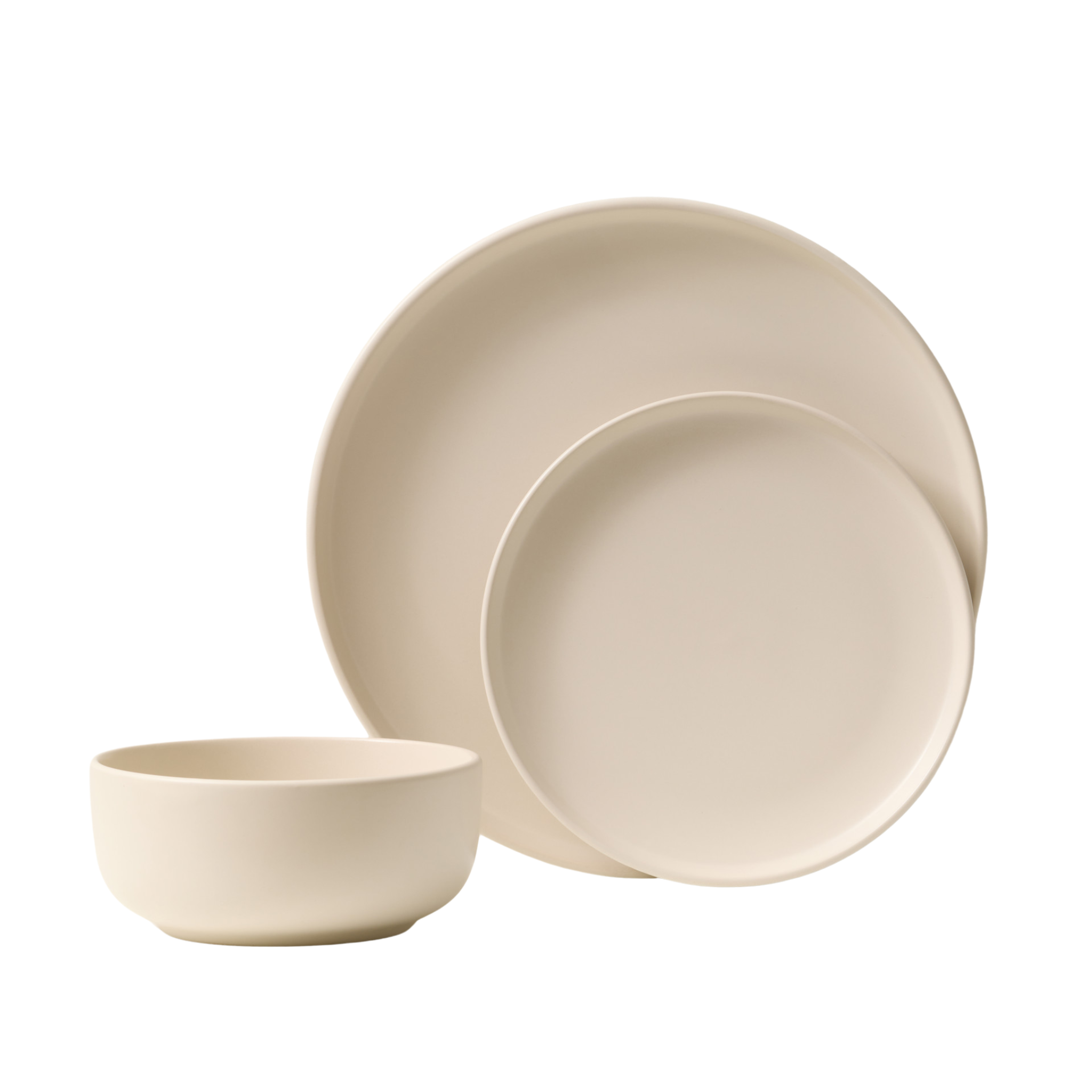 Mirage Beige 12-Piece Dinnerware Set