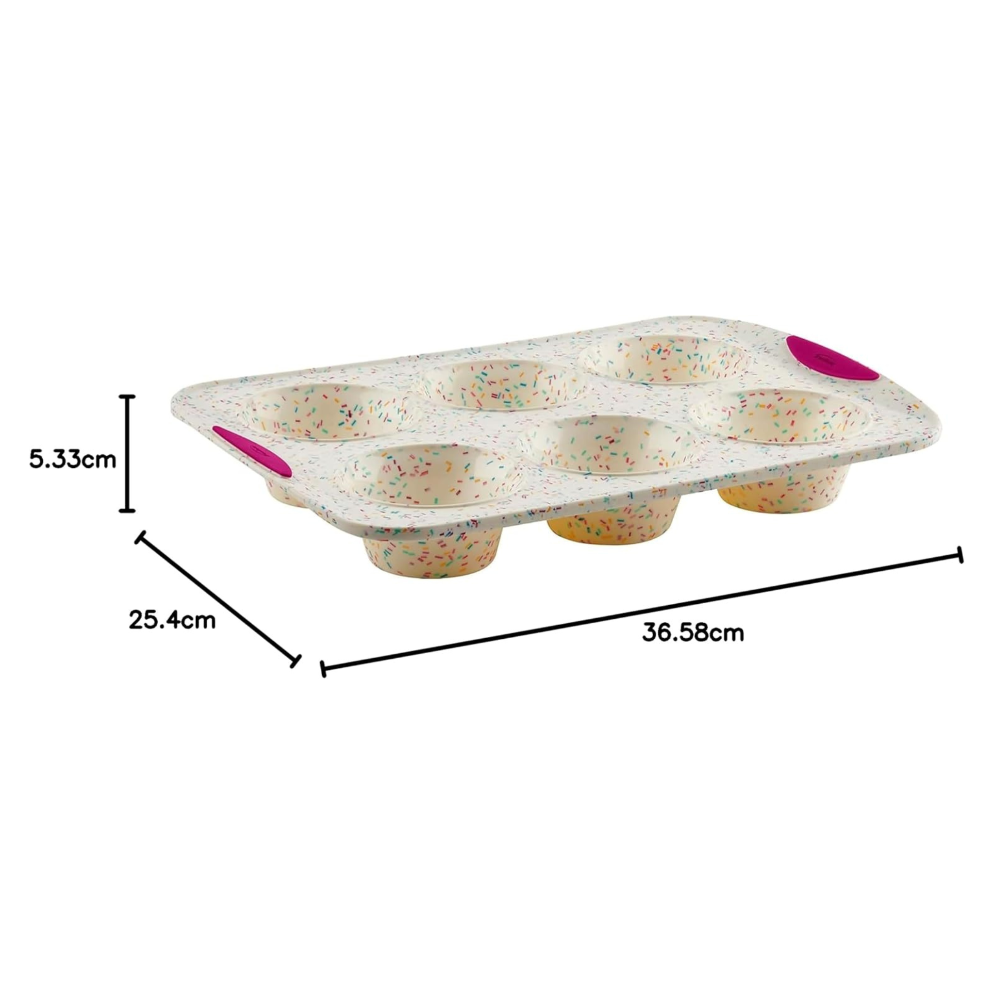 Moule à 6 muffins jumbo en silicone Confetti – Trudeau