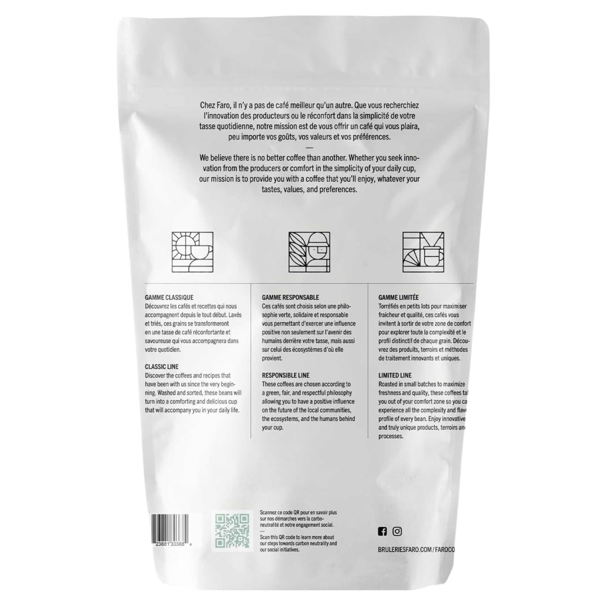 Organic Espresso Authentic Coffee Beans 908g - Faro