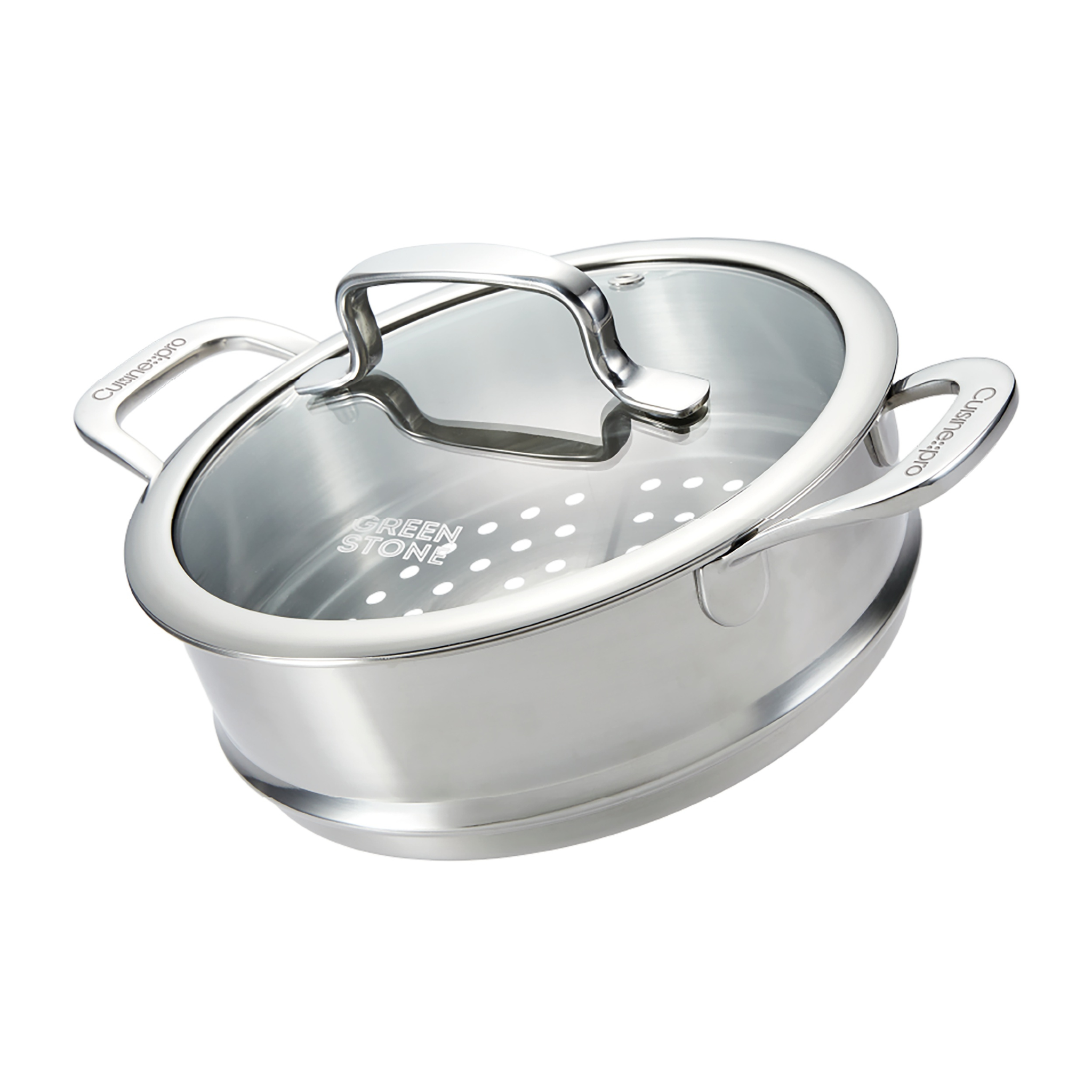 Casserole avec panier vapeur et couvercle GREEN STONE™ 20 cm – Cuisine::pro®