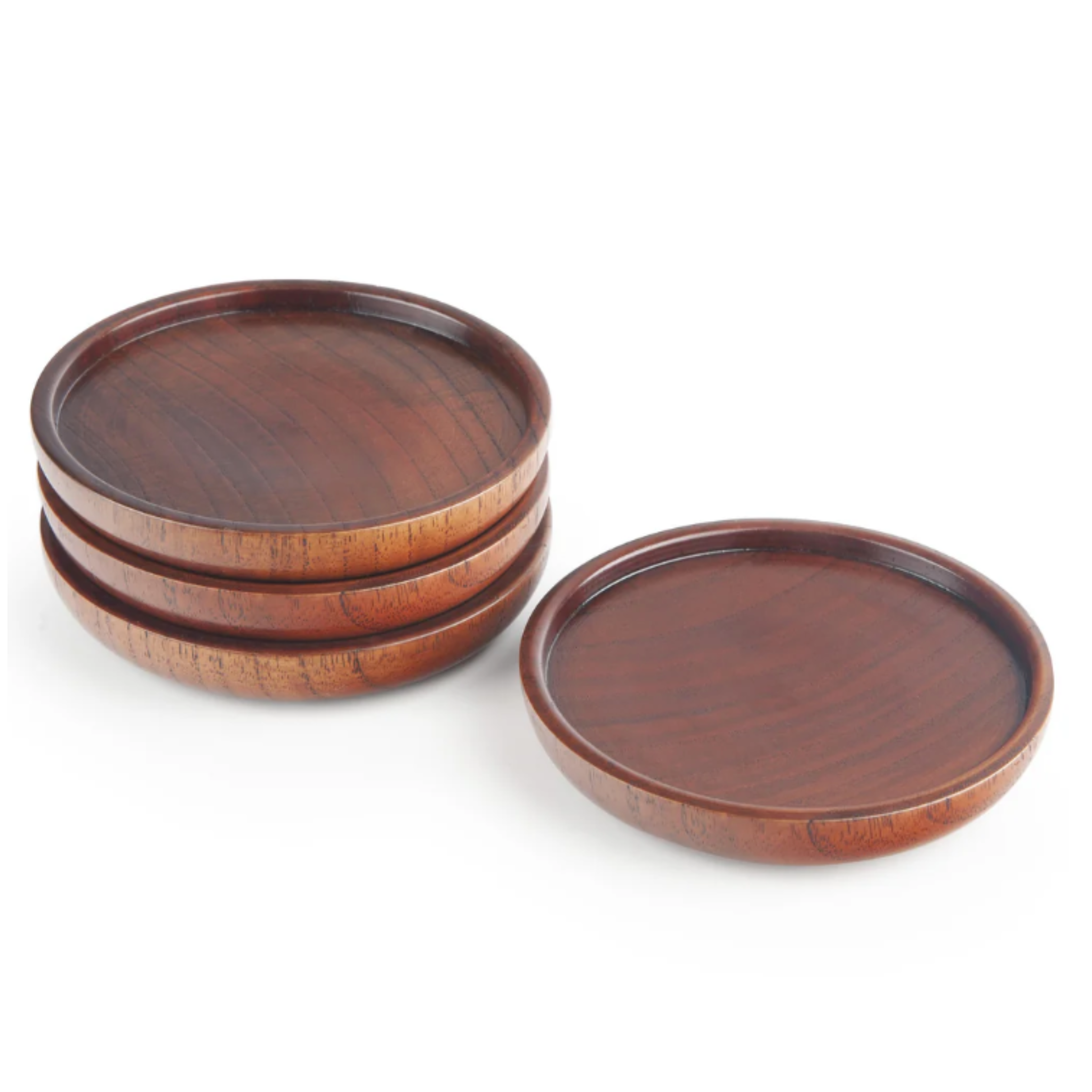 Ensemble de 4 sous-verres en bois massif - Final Touch