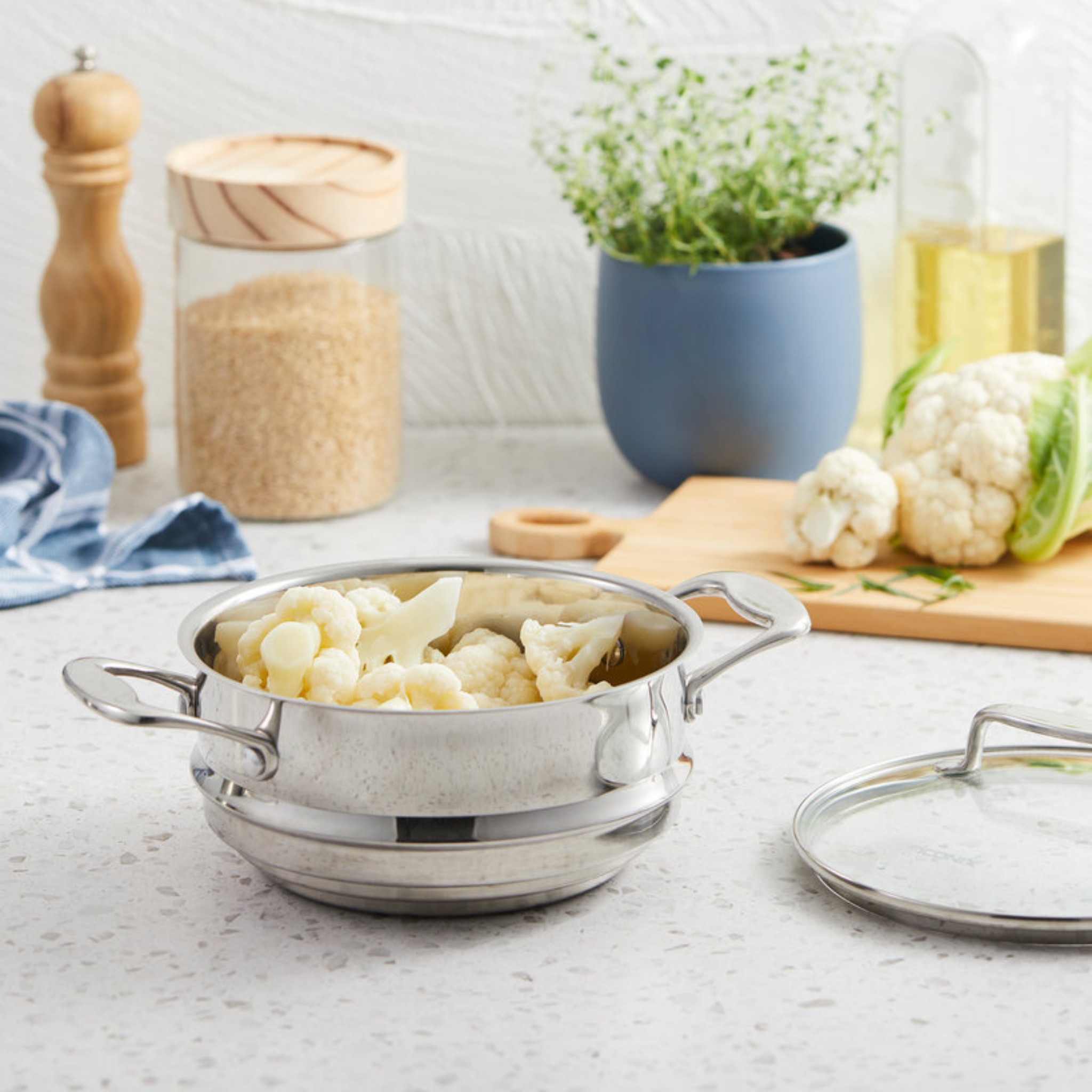 Panier à étuver avec couvercle 7" iconiX - Cuisine::pro®