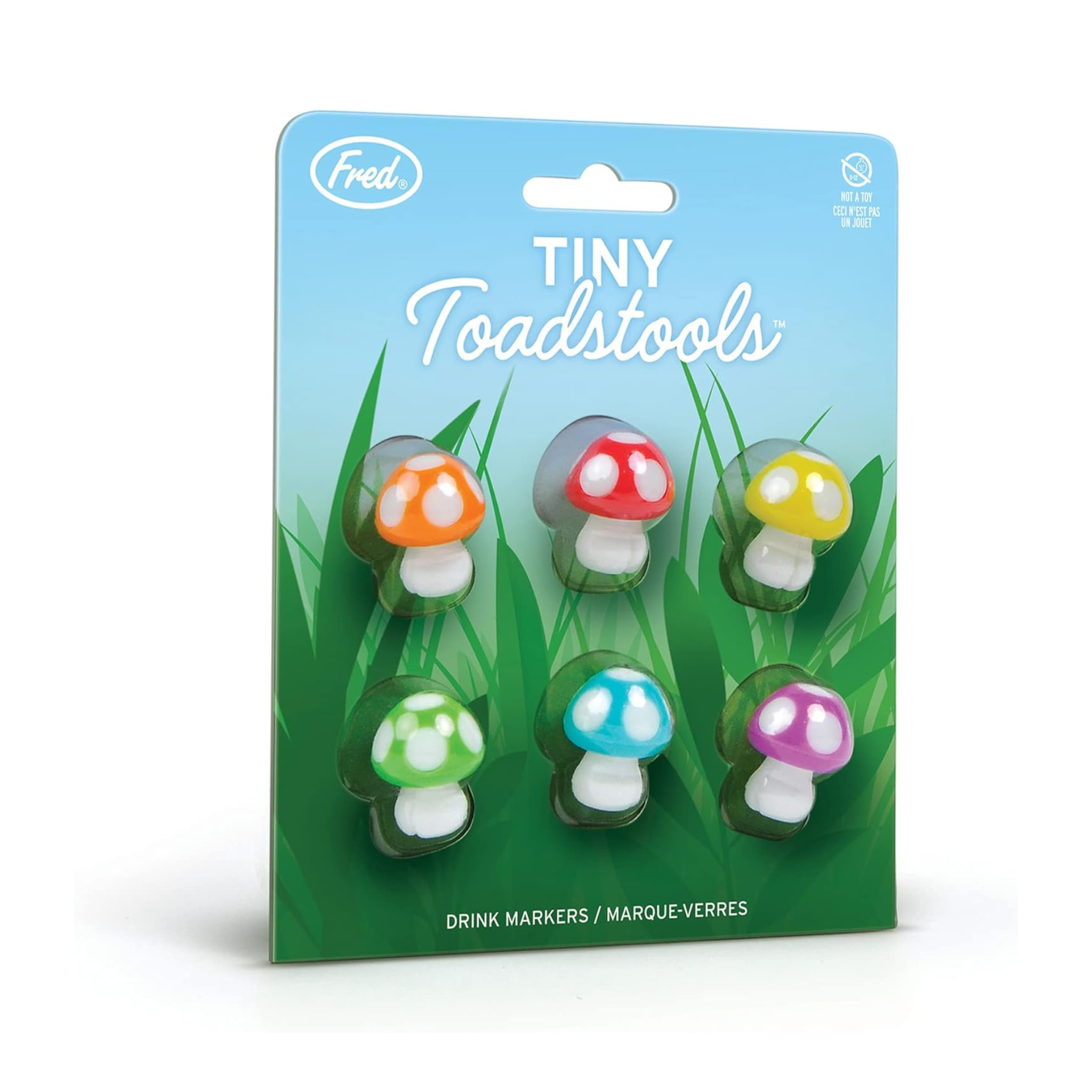 Ensemble de 6 marque-verres en forme de champignon - Fred