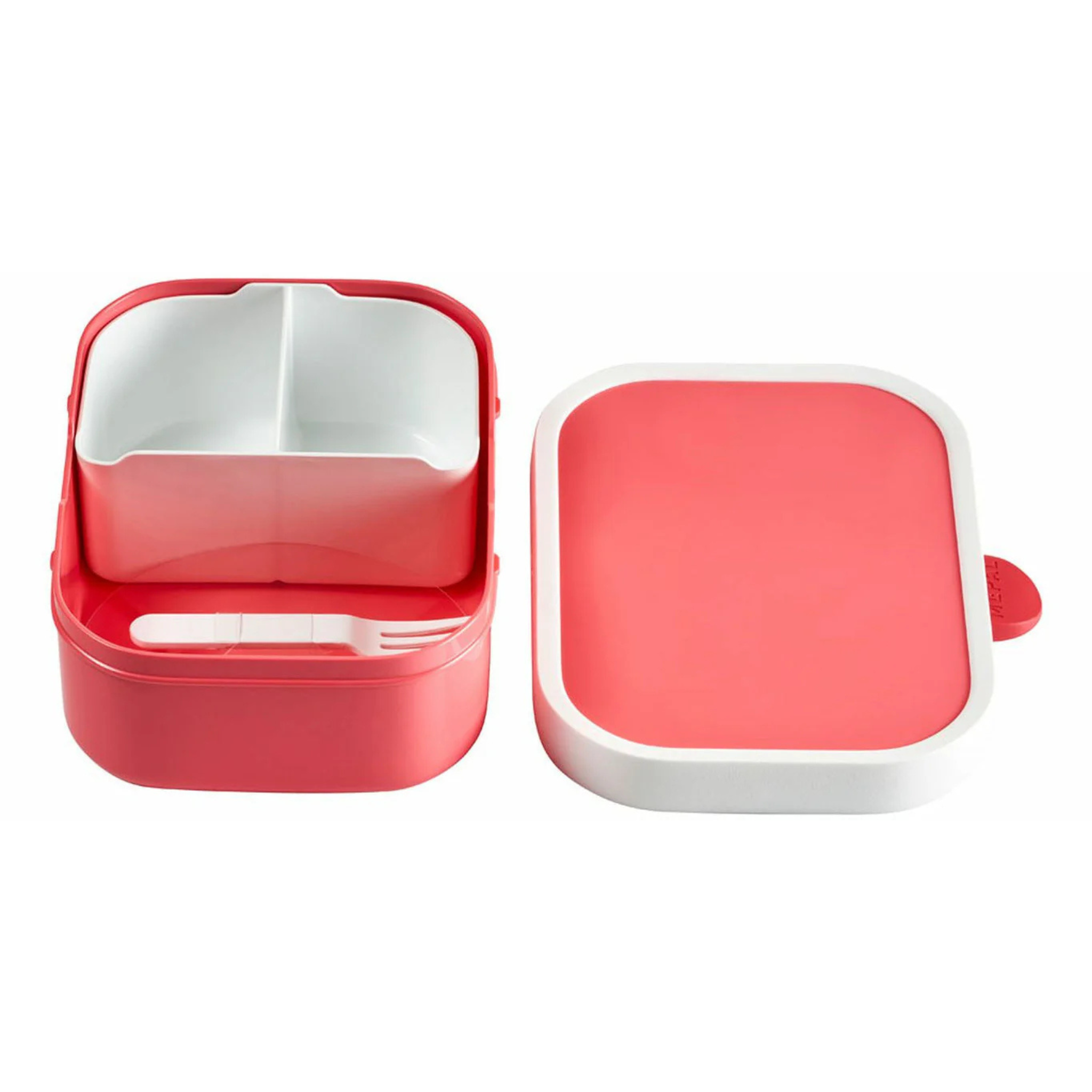 Boîte à lunch avec compartiments et fourchette Rose - Mepal