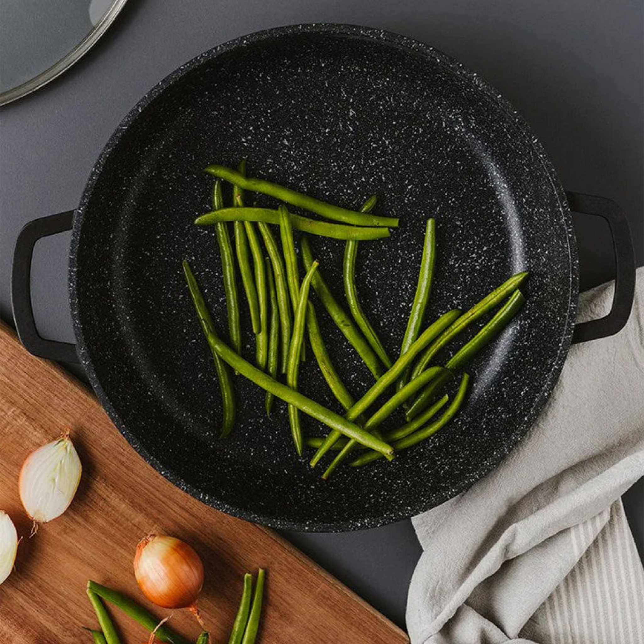 Poêle à sauter avec couvercle 12.5" STONE - Cuisine::pro®