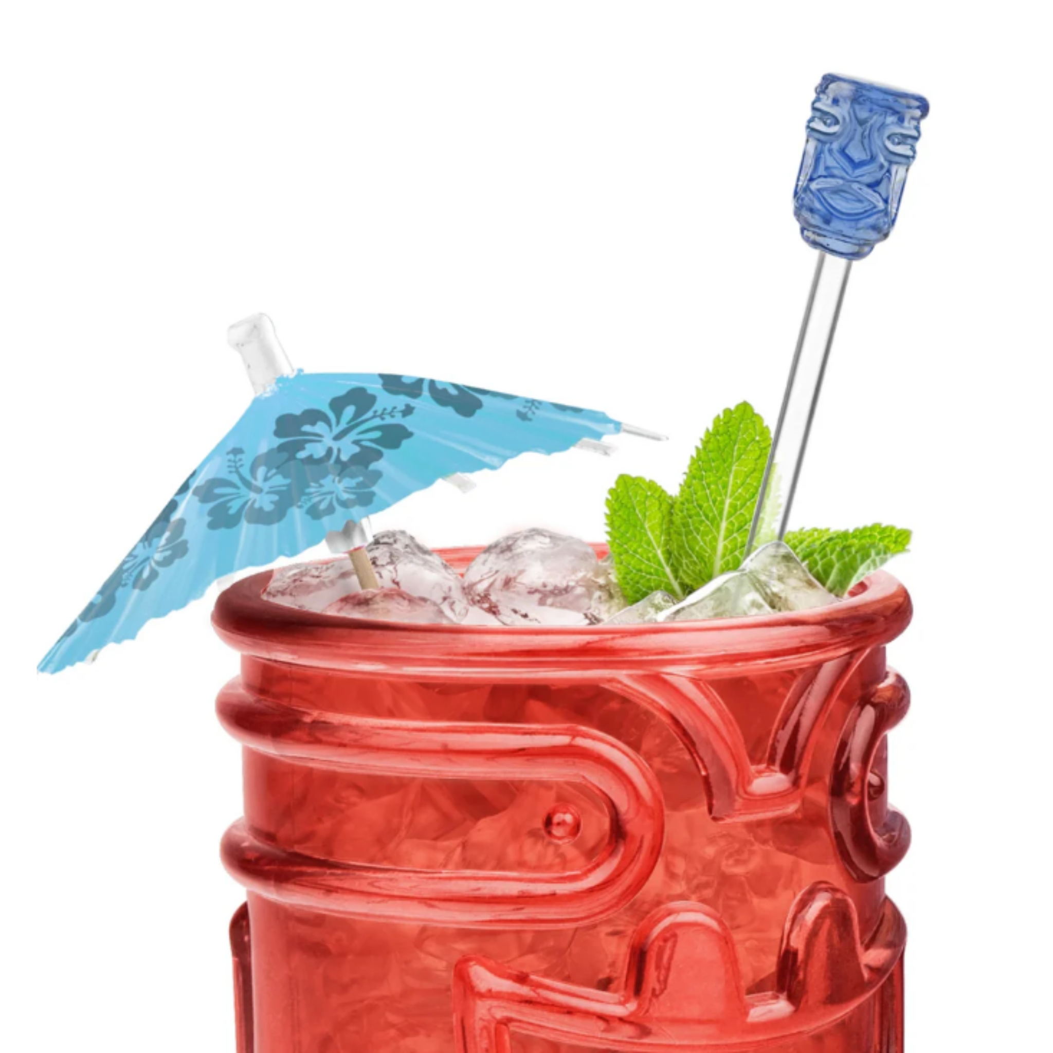 Ensemble de 4 pics à cocktail Tiki en verre 20cm - Final Touch