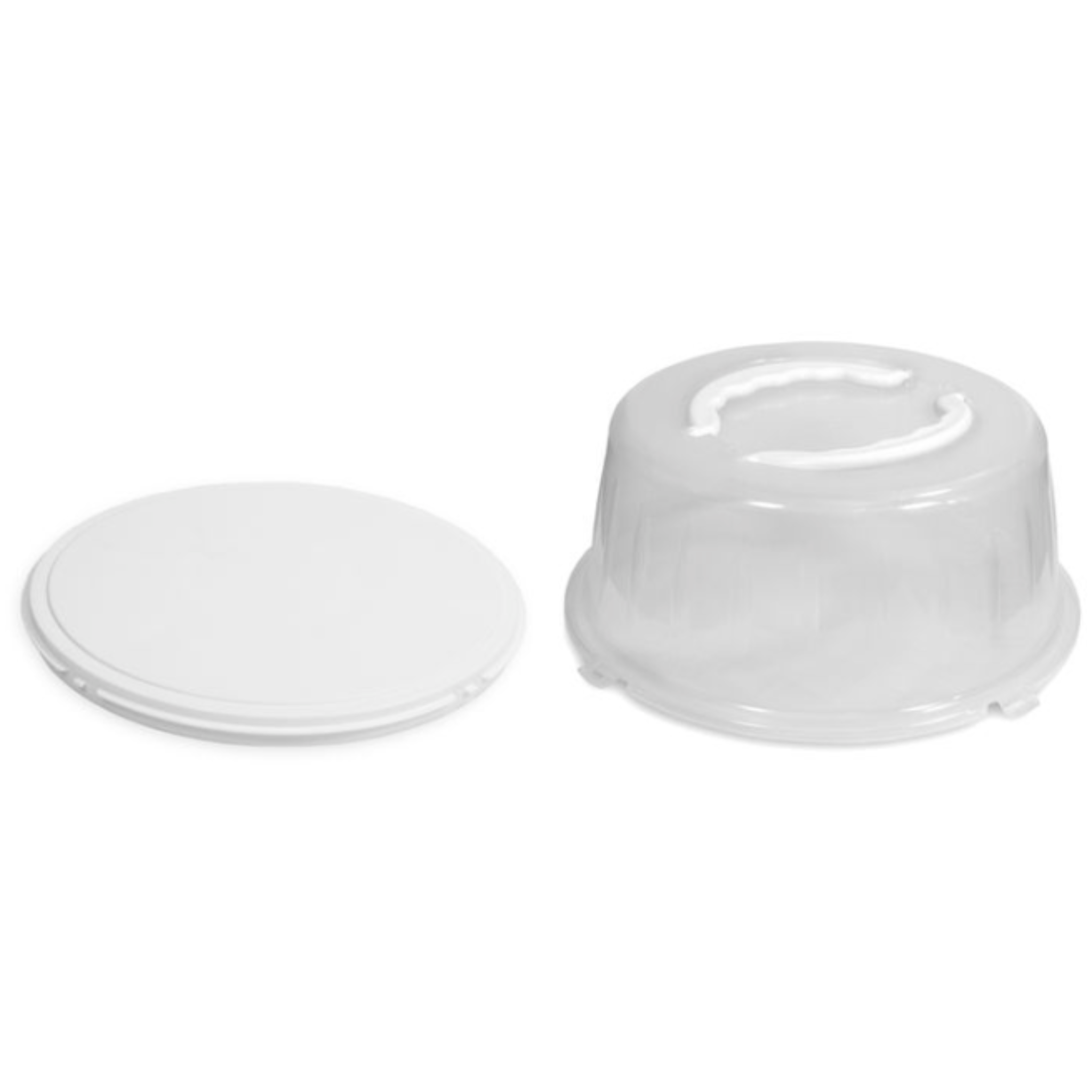 Cloche à gâteau en plastique blanche 33 cm