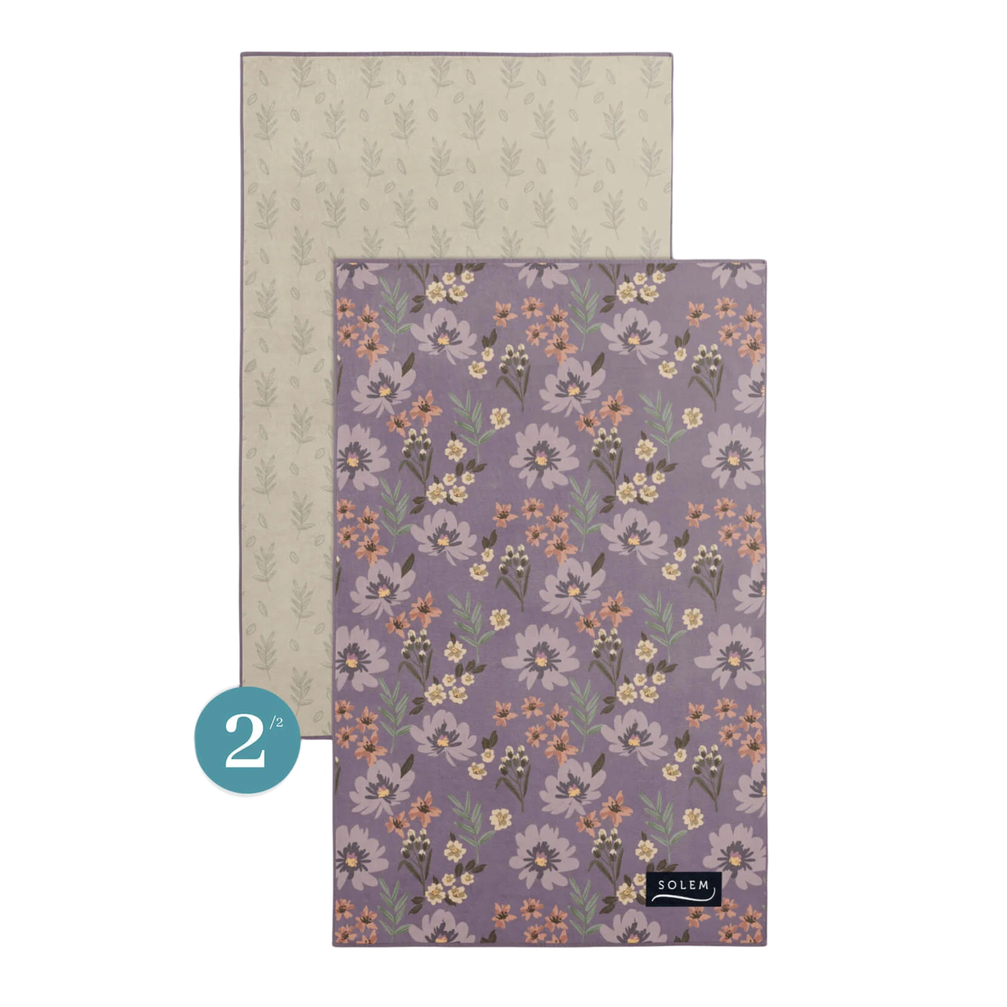 Ensemble de 2 linges à vaisselle Douce Floraison - Solem