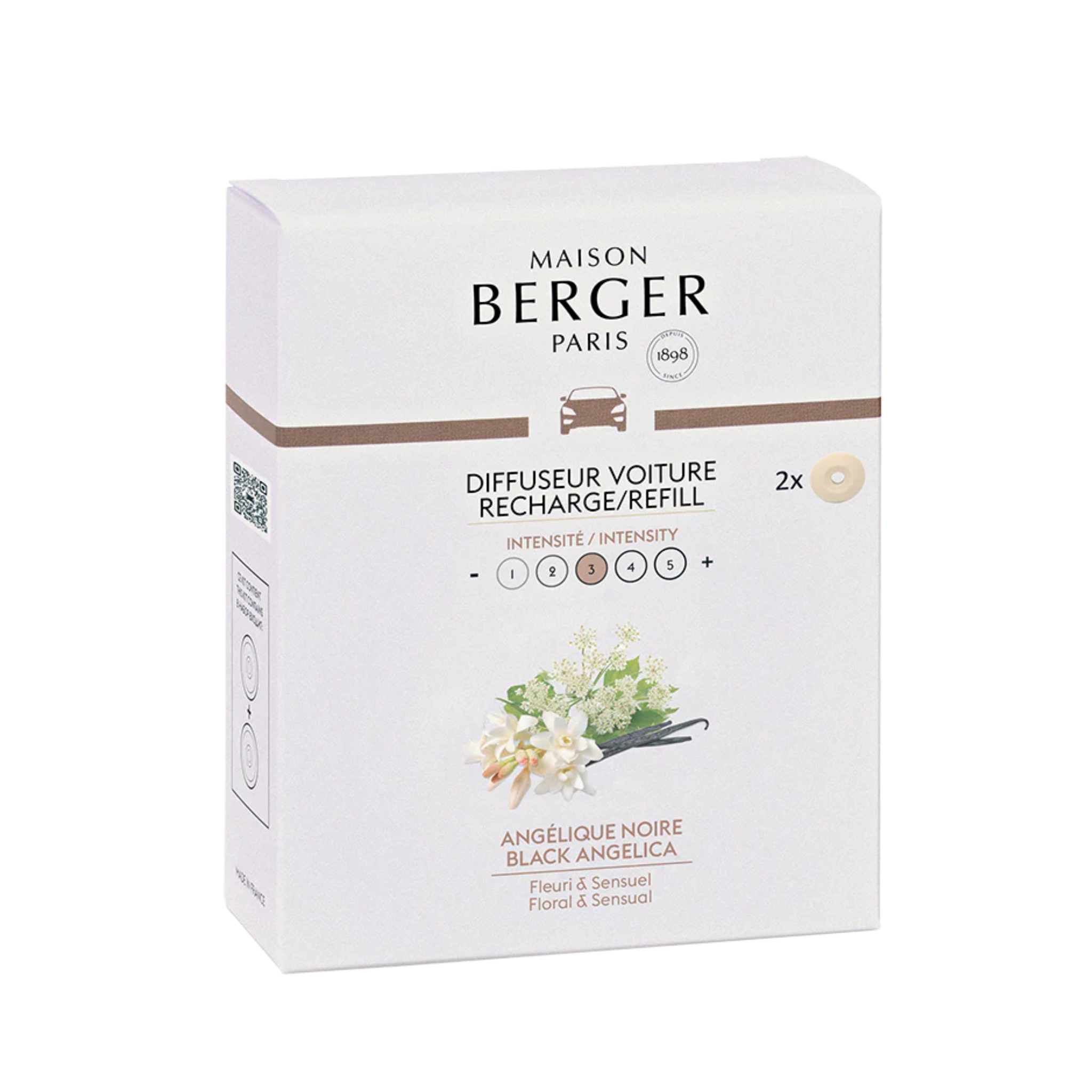 Recharges pour diffuseur de voiture Angélique Noire - Maison Berger
