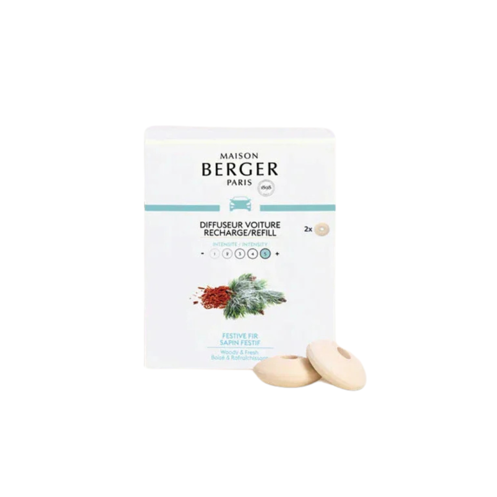 Recharges pour diffuseur de voiture Sapin Festif - Maison Berger
