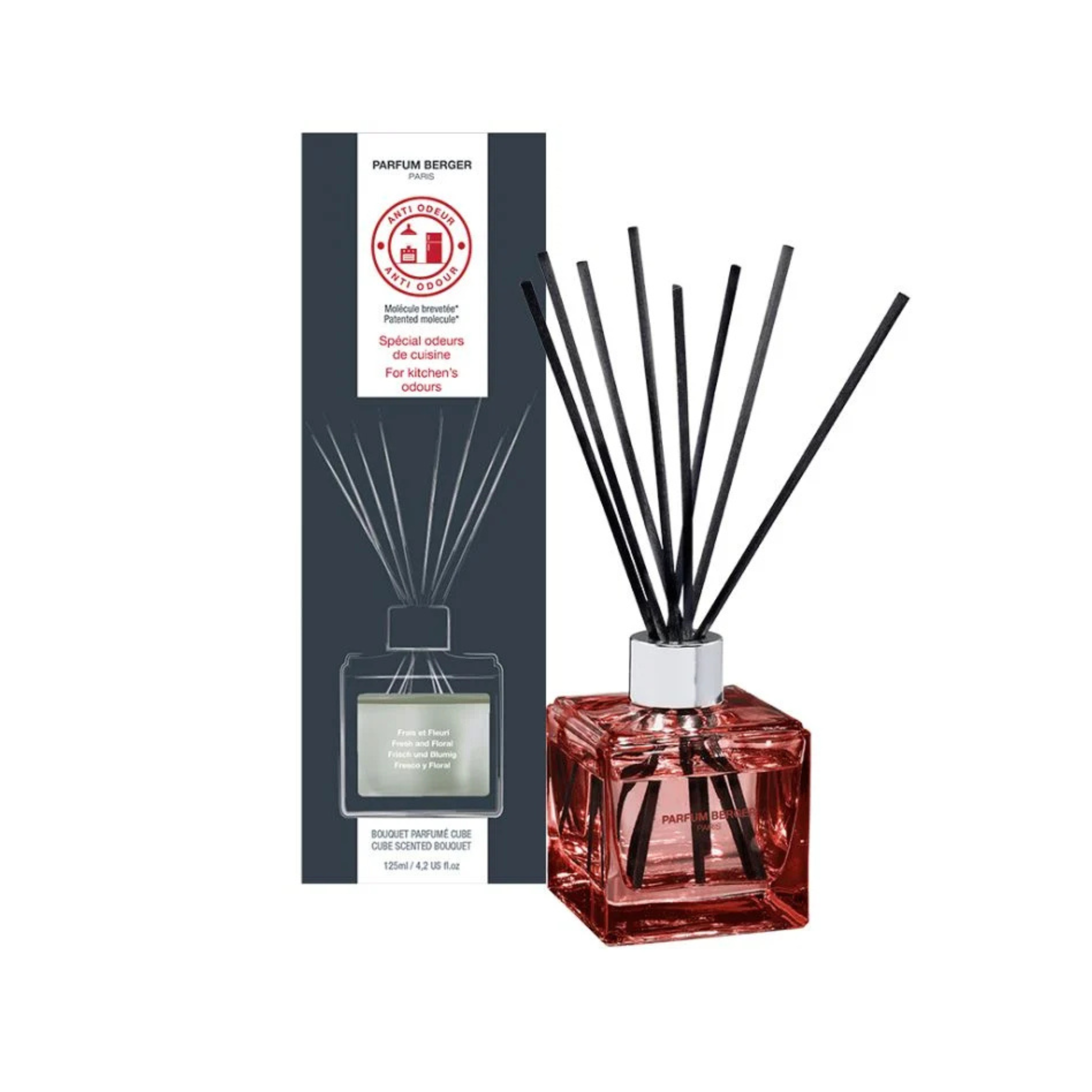 Diffuseur à roseaux Anti-Odeur Cuisine 125ml - Maison Berger