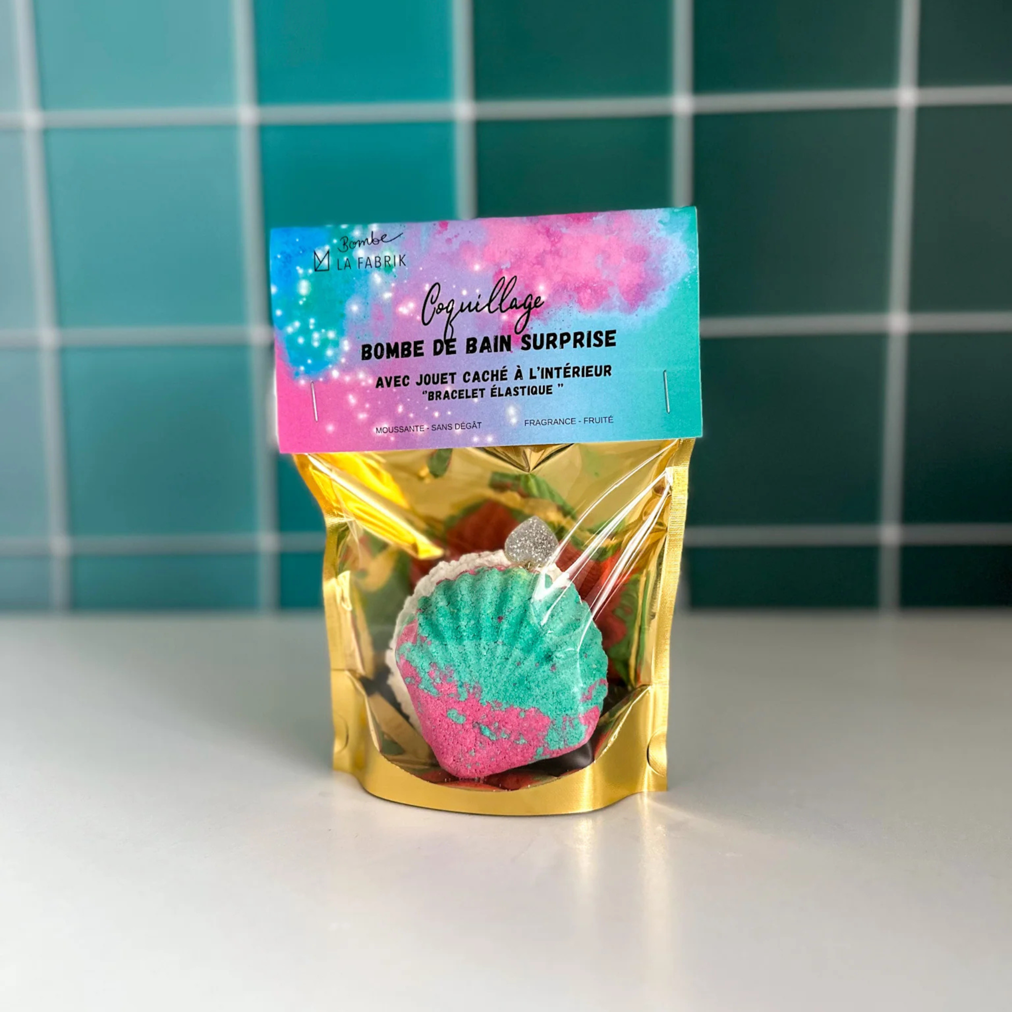 Bombe de bain surprise Coquillage avec bracelet - La Fabrik