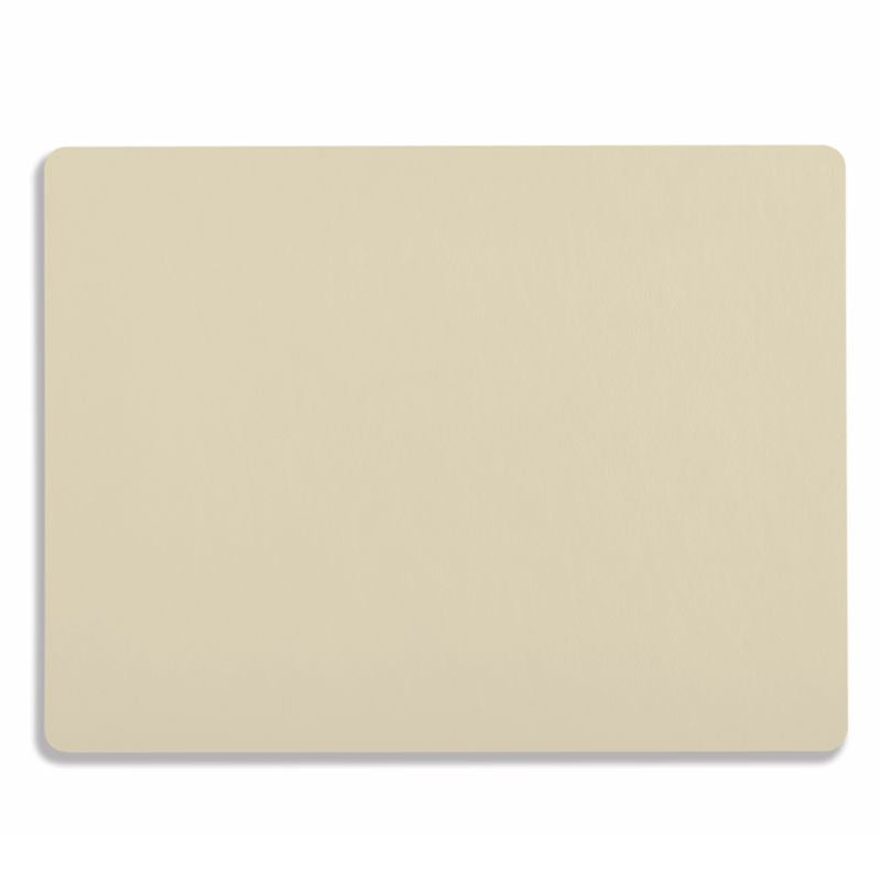 Napperon en cuir beige 32 x 42 cm