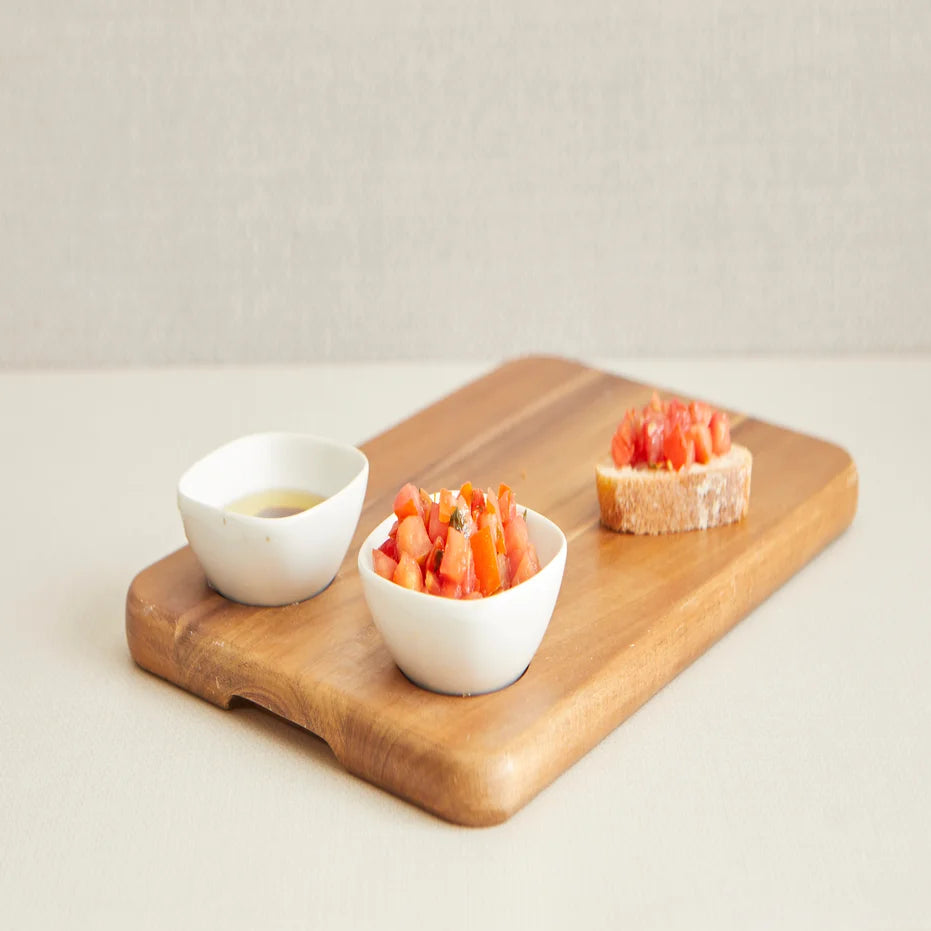 Ensemble de service Cabo en bois d'acacia Blanc 3 pièces