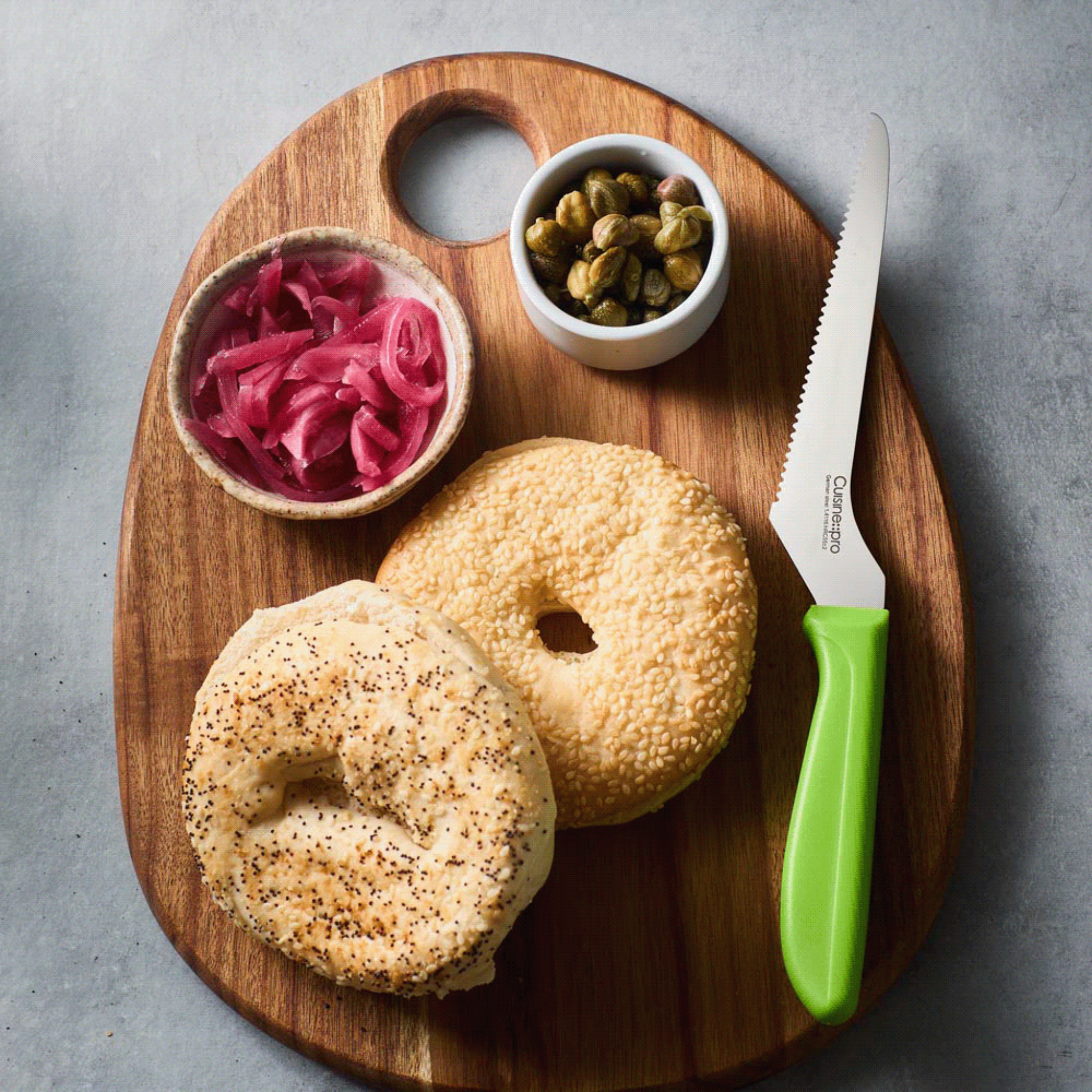 Couteau utilitaire dentelé décalé 15 cm CLASSIC vert – Cuisine::pro®