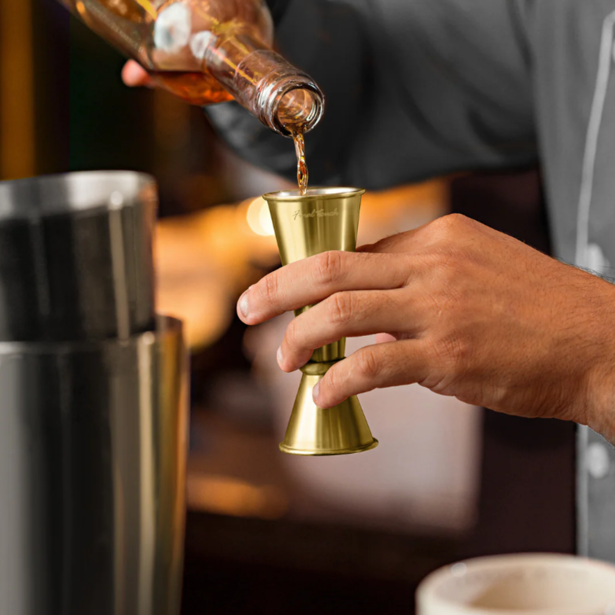 Double doseur plaqué laiton - Final Touch