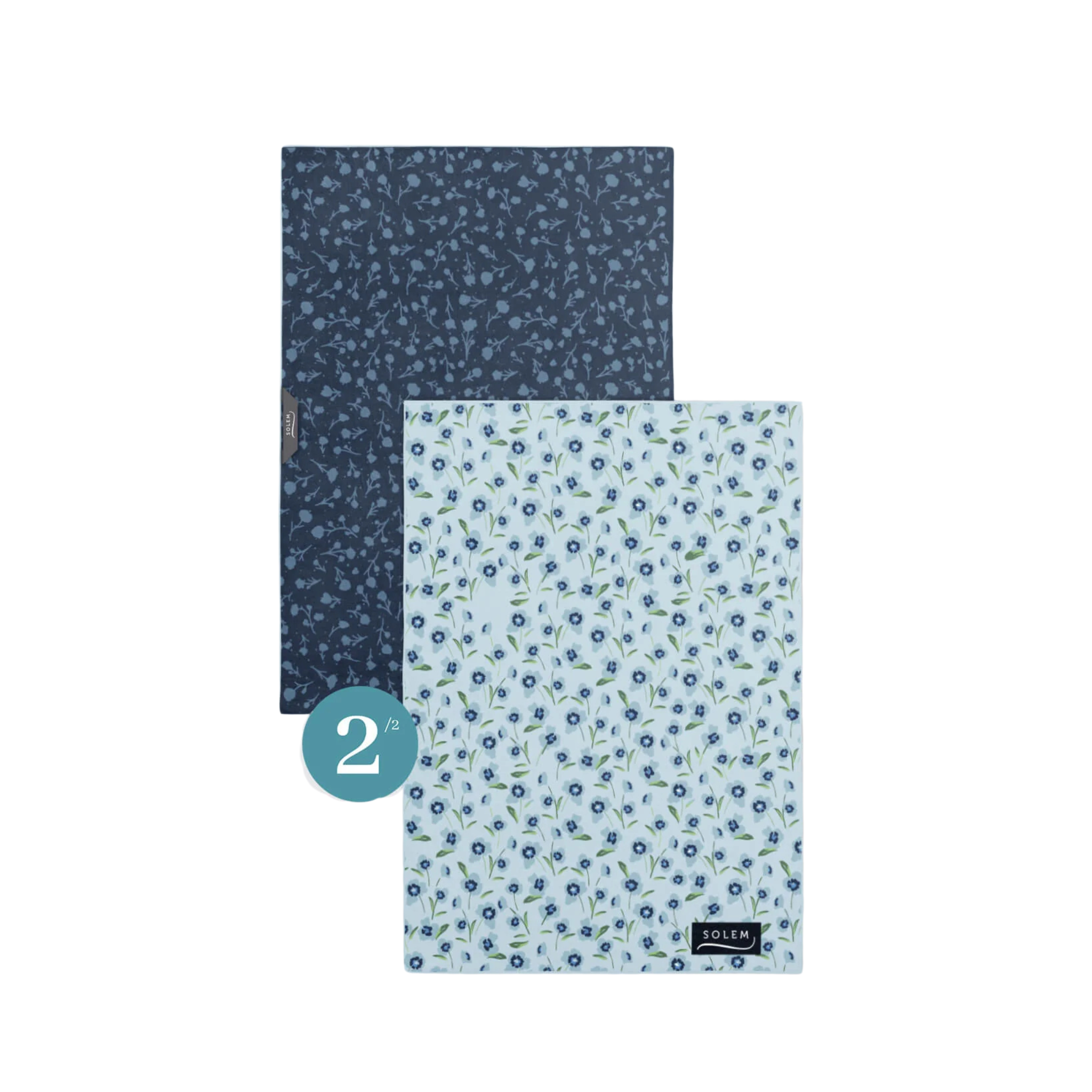 Ensemble de 2 linges vitres et miroirs Inspiration Fleurie - Solem