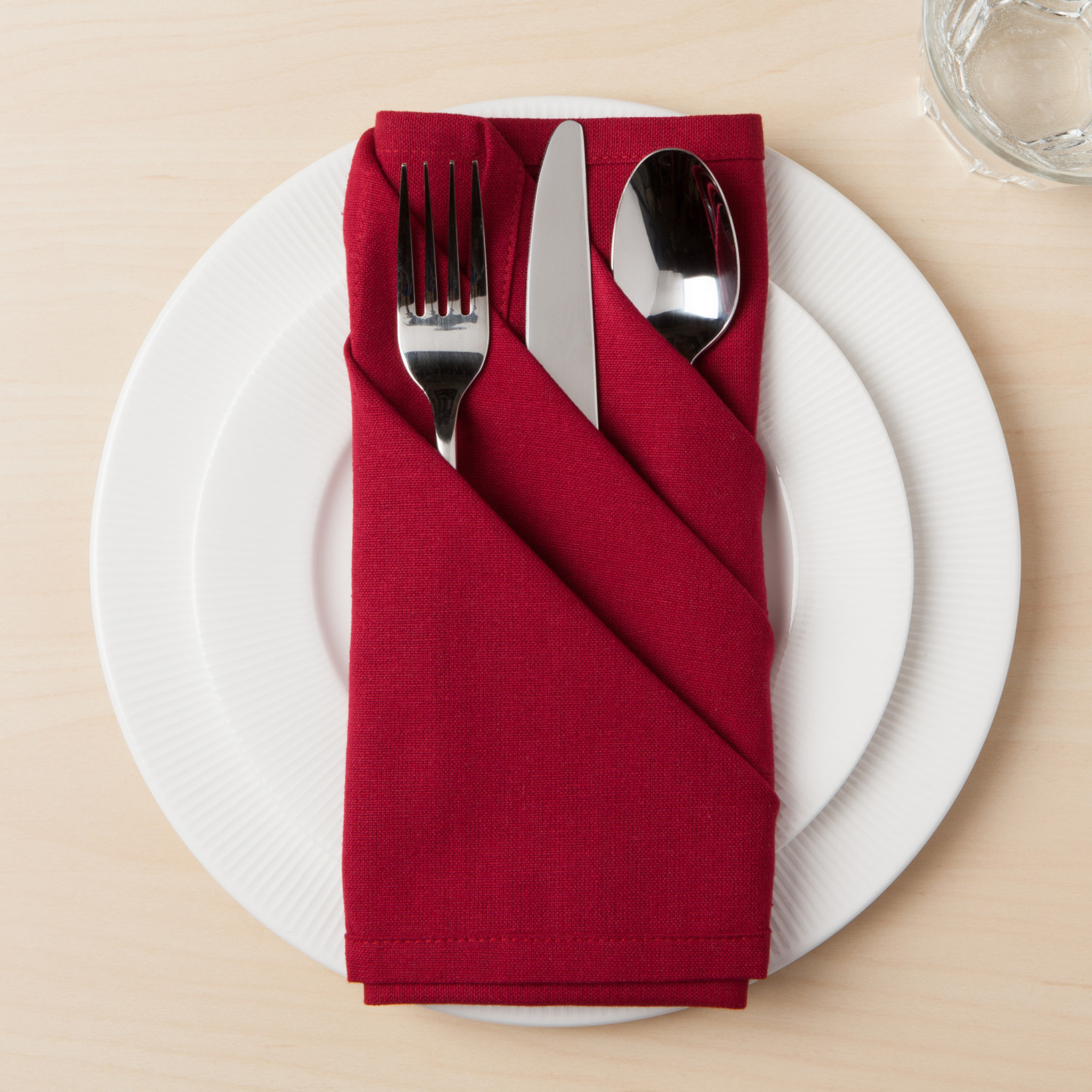 Ensemble de 4 serviettes de table Rouge - Now Designs