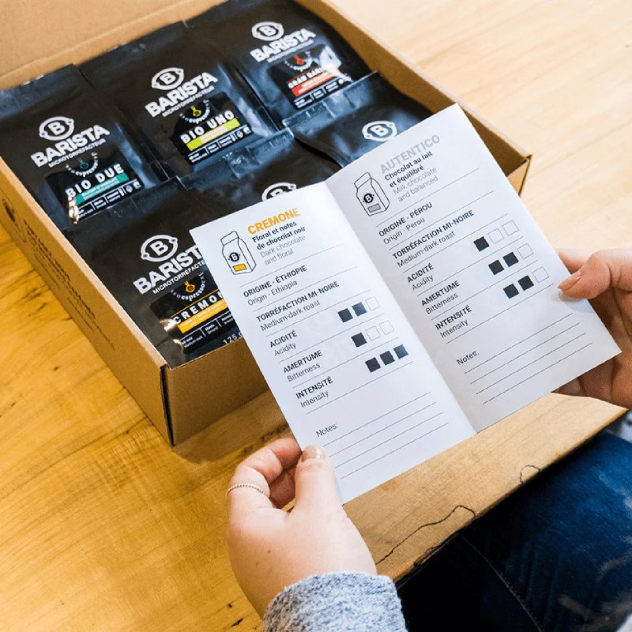 Coffret découverte café espresso en grains 6 x 125 g – Barista 