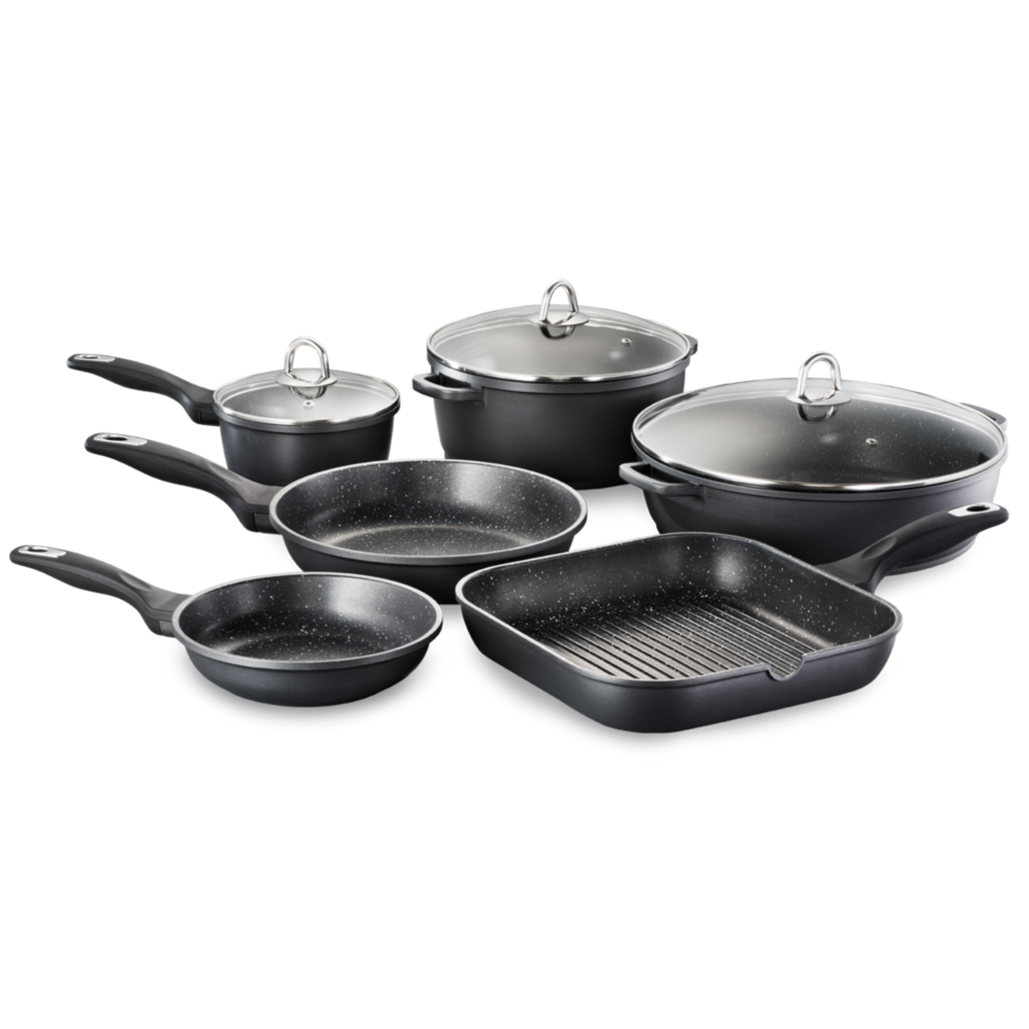 Batterie de cuisine 9 pièces GRANITE - Cuisine::pro®