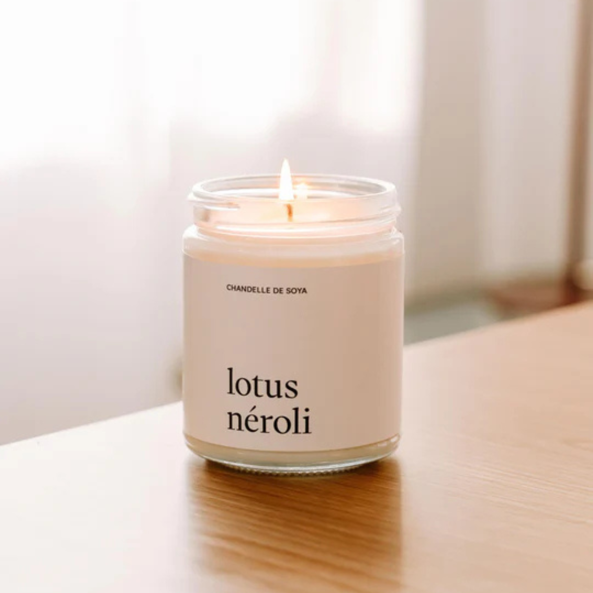 Chandelle de soya Lotus néroli 270 ml – Marée Chandelles