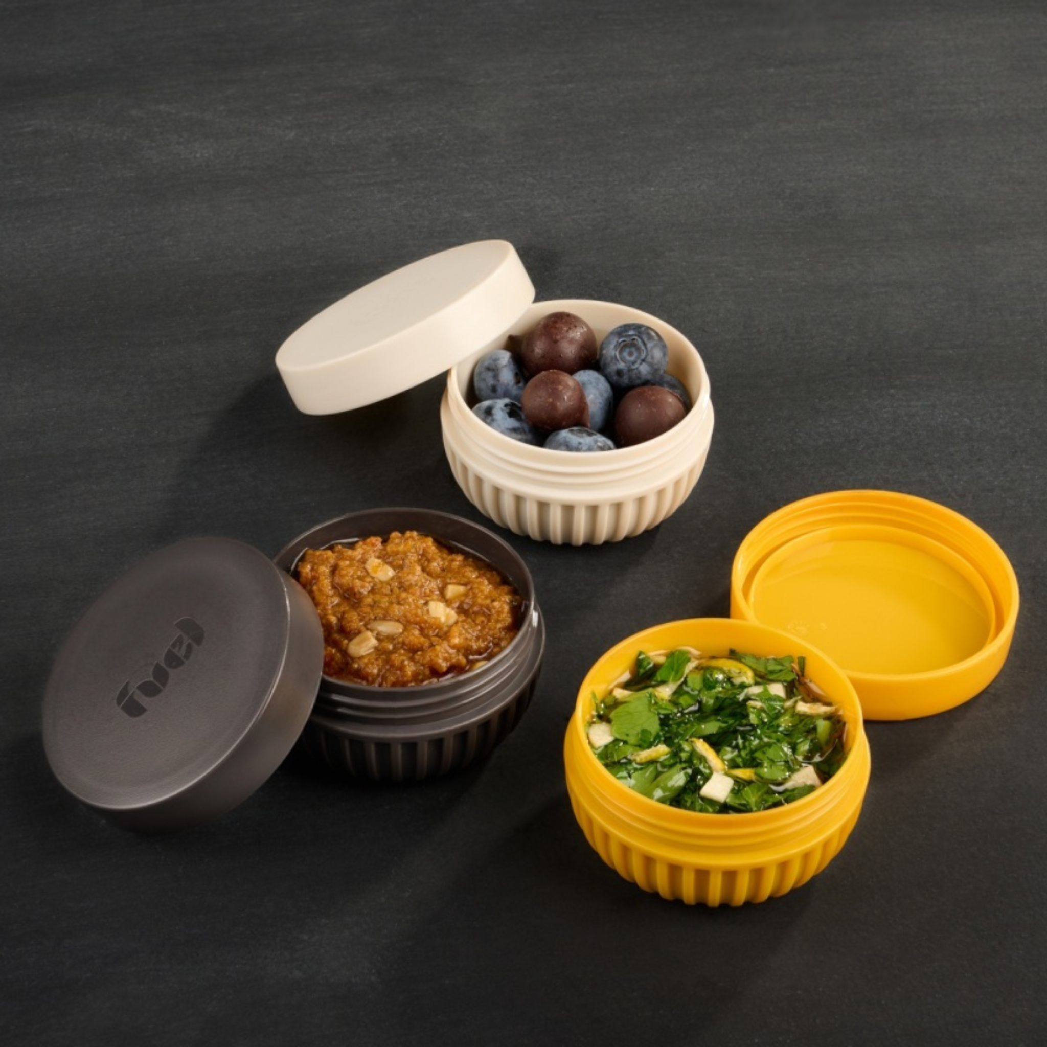 Ensemble de 3 mini bols avec couvercles étanches 55 ml  – Trudeau