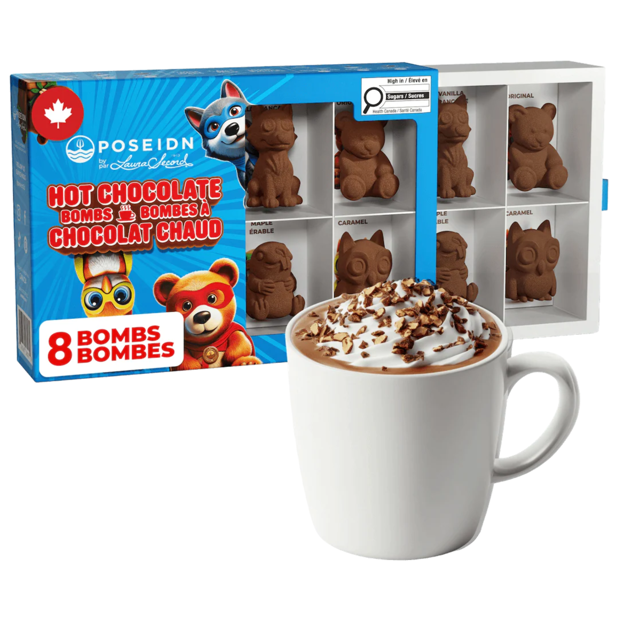 Set of 8 Superhero Hot Chocolates – Poseidon