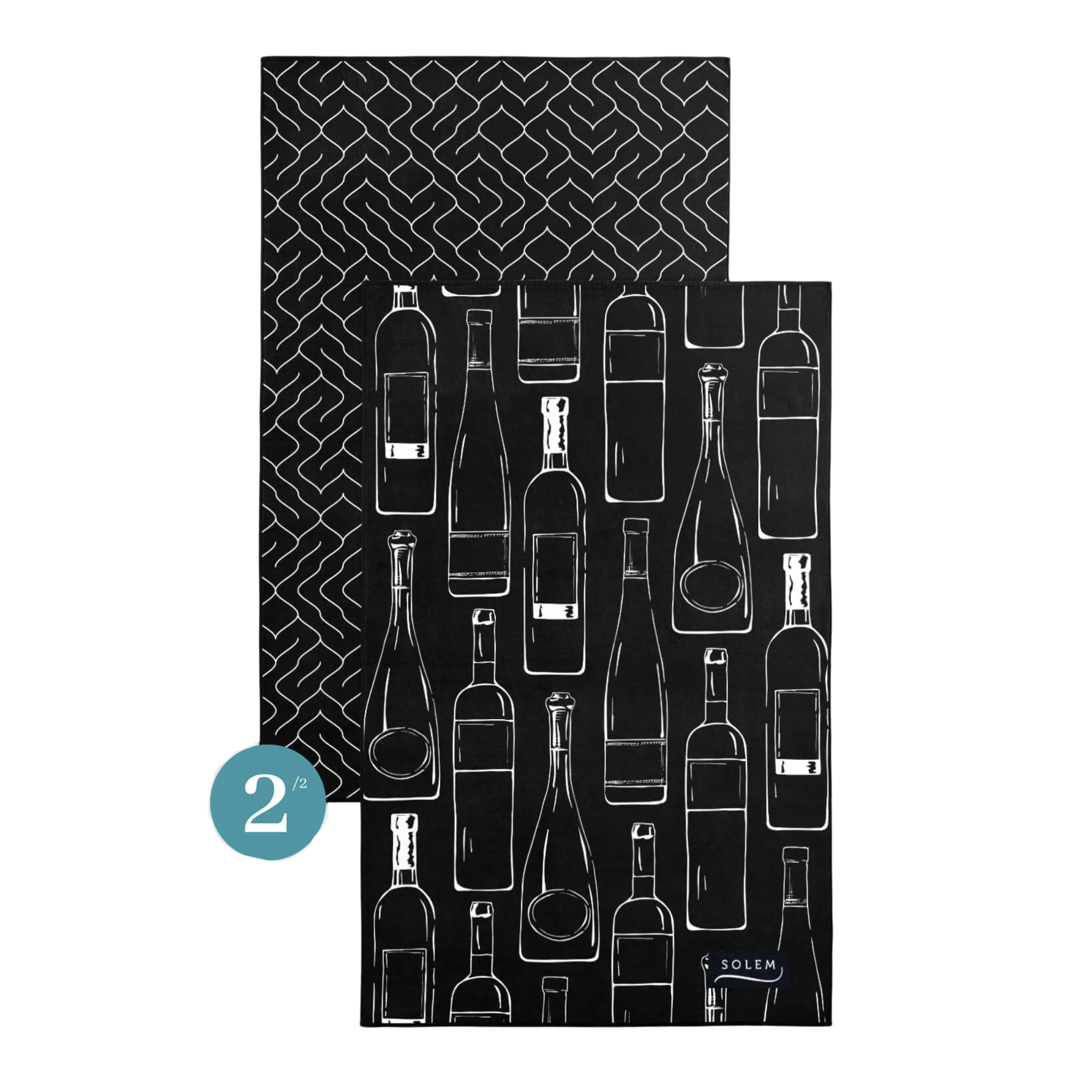 Ensemble de 2 linges à vaisselle La Cuvée - Solem