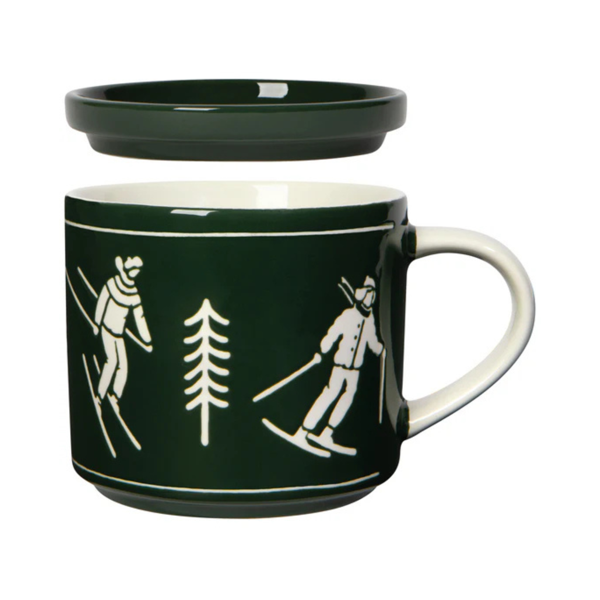 Ski Ya Later 414 ml Forest Green Mug with Lid - Danica